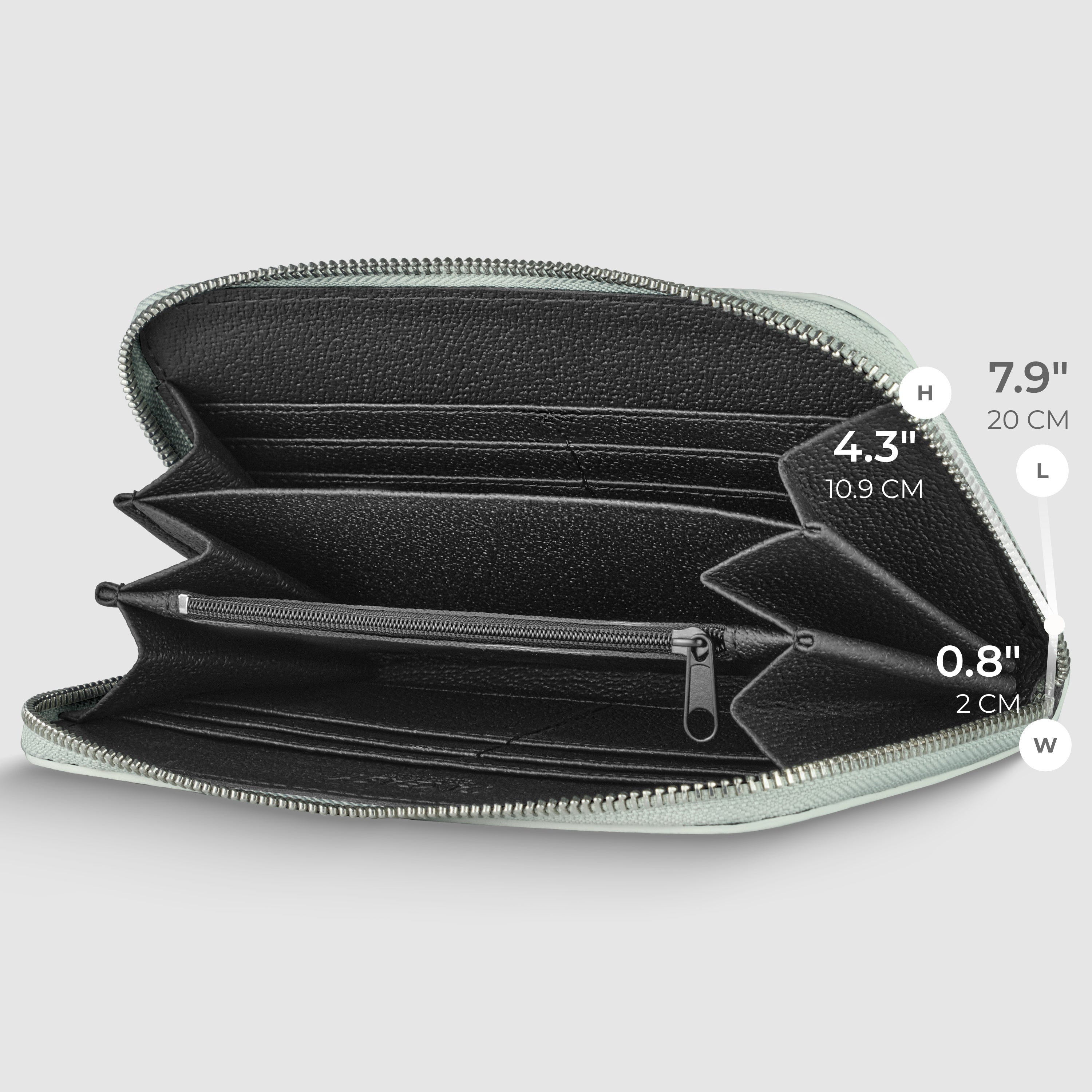 Italian Genuine Metallic Calf Leather Wallet 651088