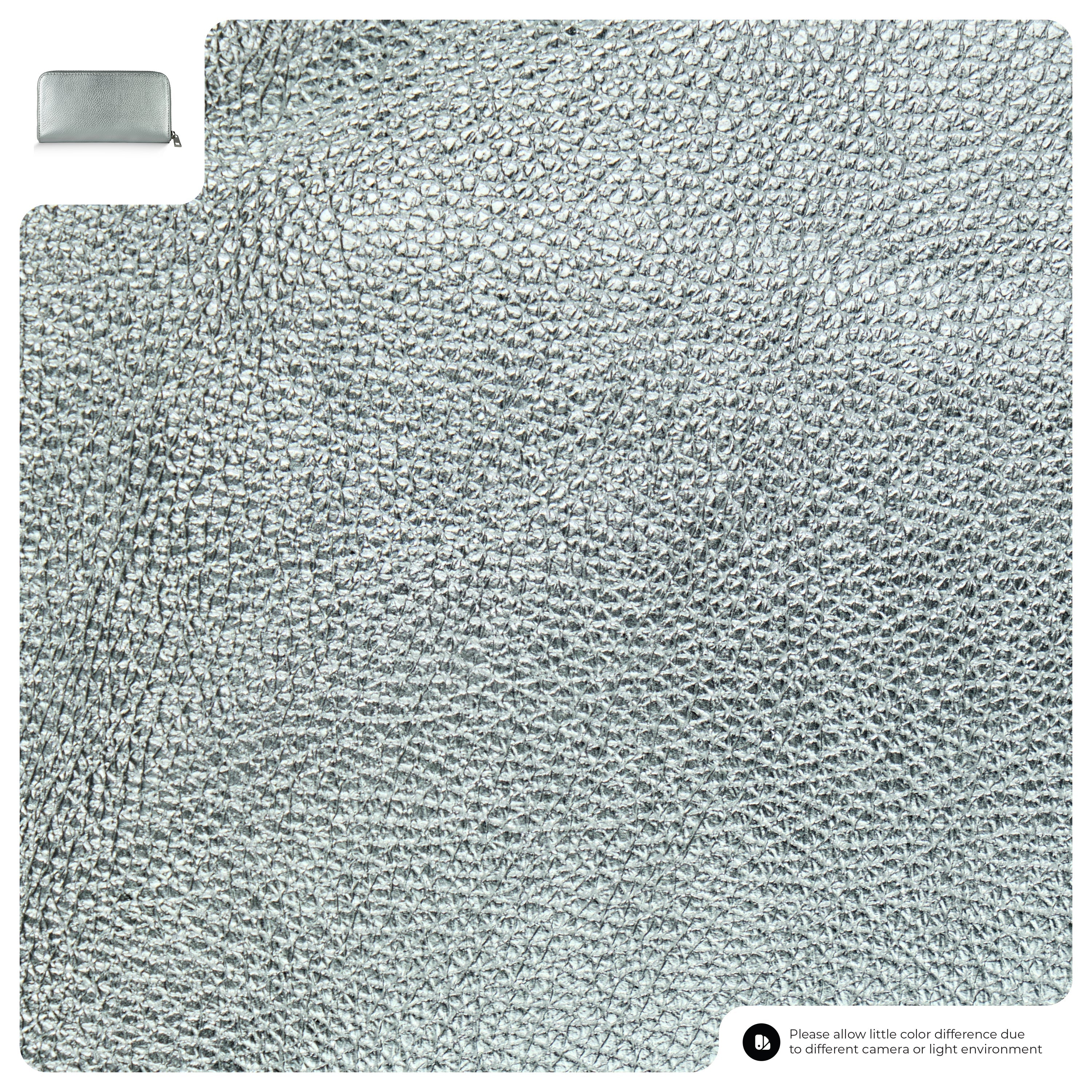 Italian Genuine Metallic Calf Leather Wallet 651088