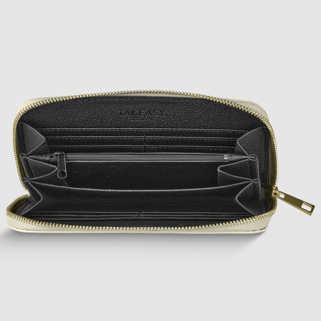 Italian Genuine Metallic Calf Leather Wallet 651088