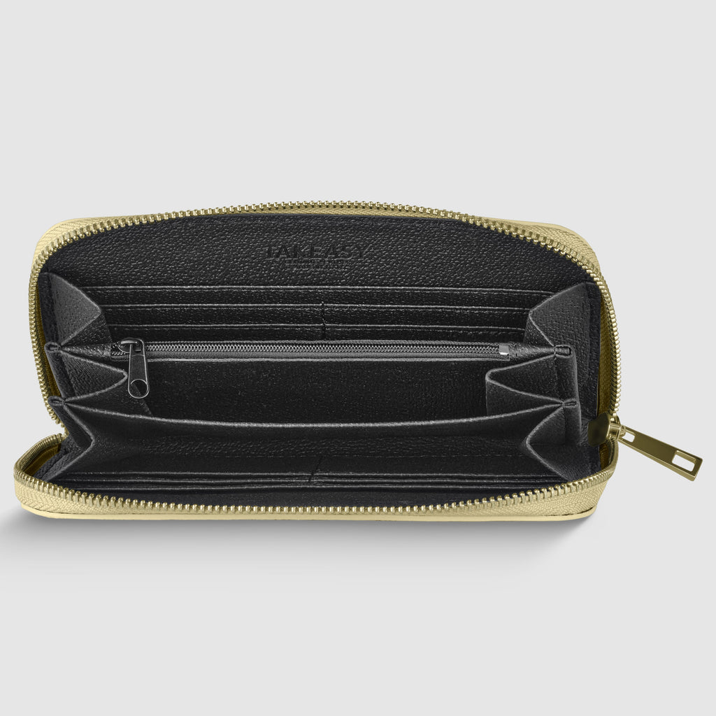 Italian Genuine Metallic Calf Leather Wallet 651088