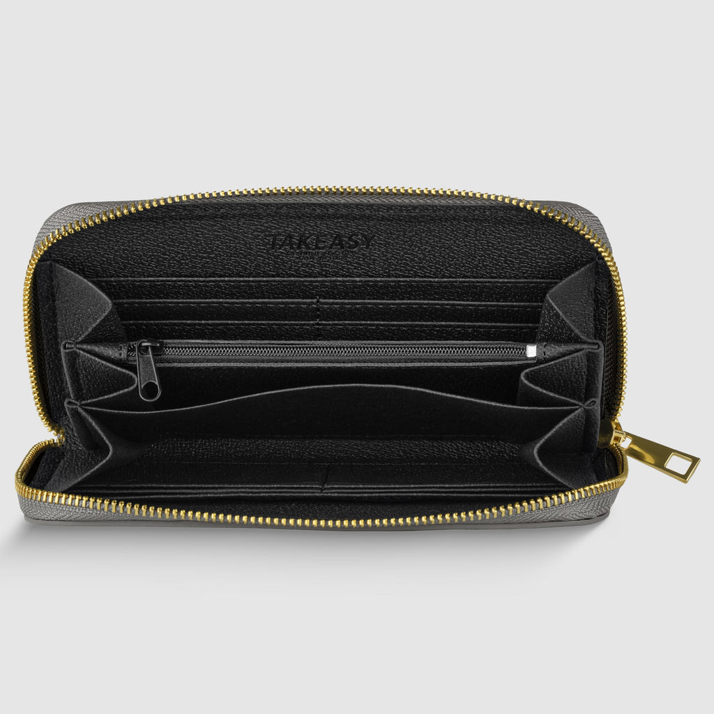 Italian Genuine Metallic Calf Leather Wallet 651088