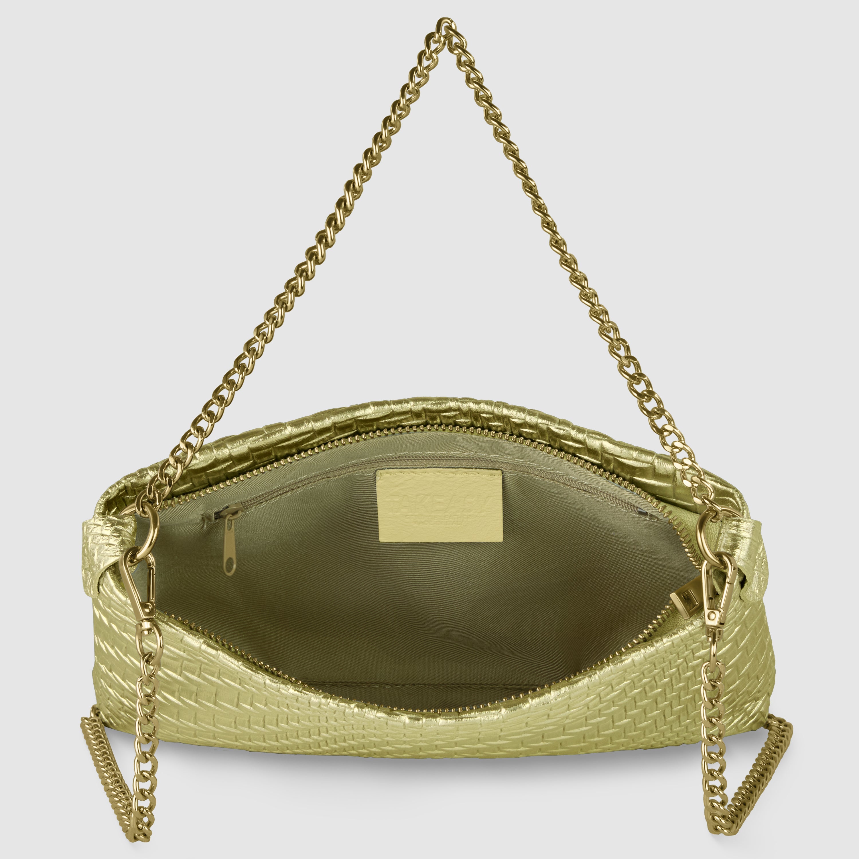 Italian Genuine Grid Metallic Suede Crossbody Bag 101315