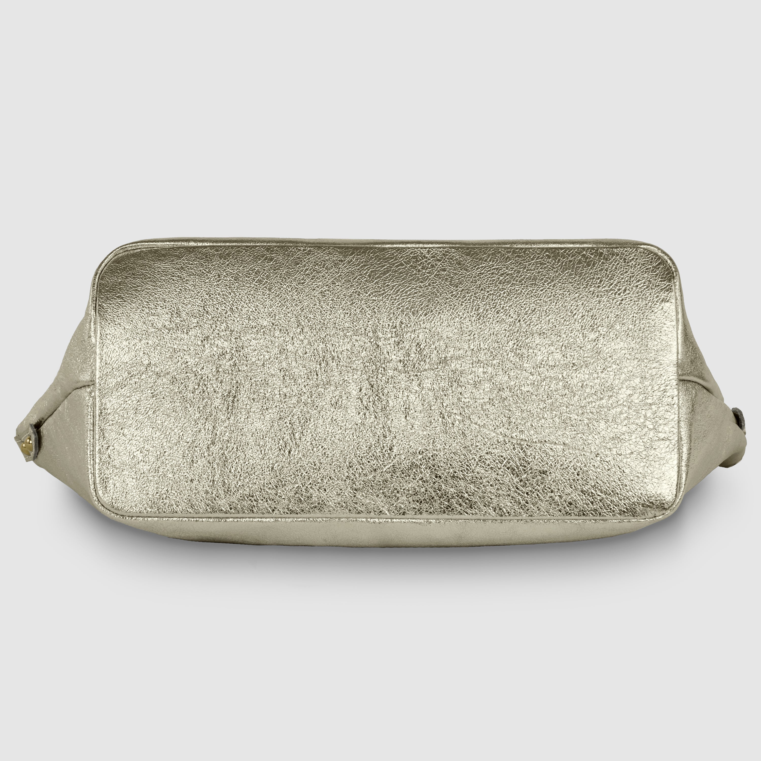 Italian Genuine Metallic Suede Top-Handle Bag 112334