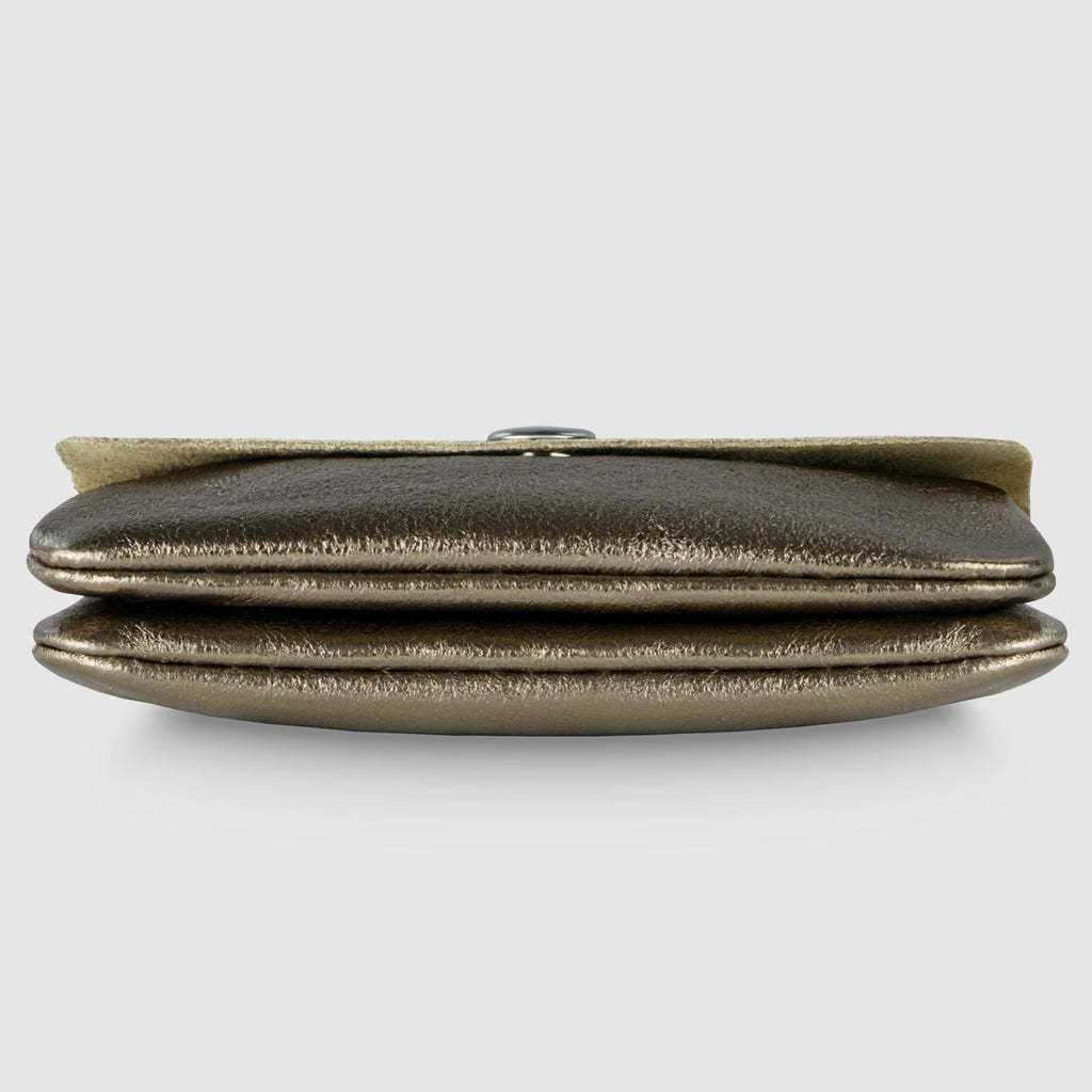 Italian Genuine Metallic Suede Wallet 000350