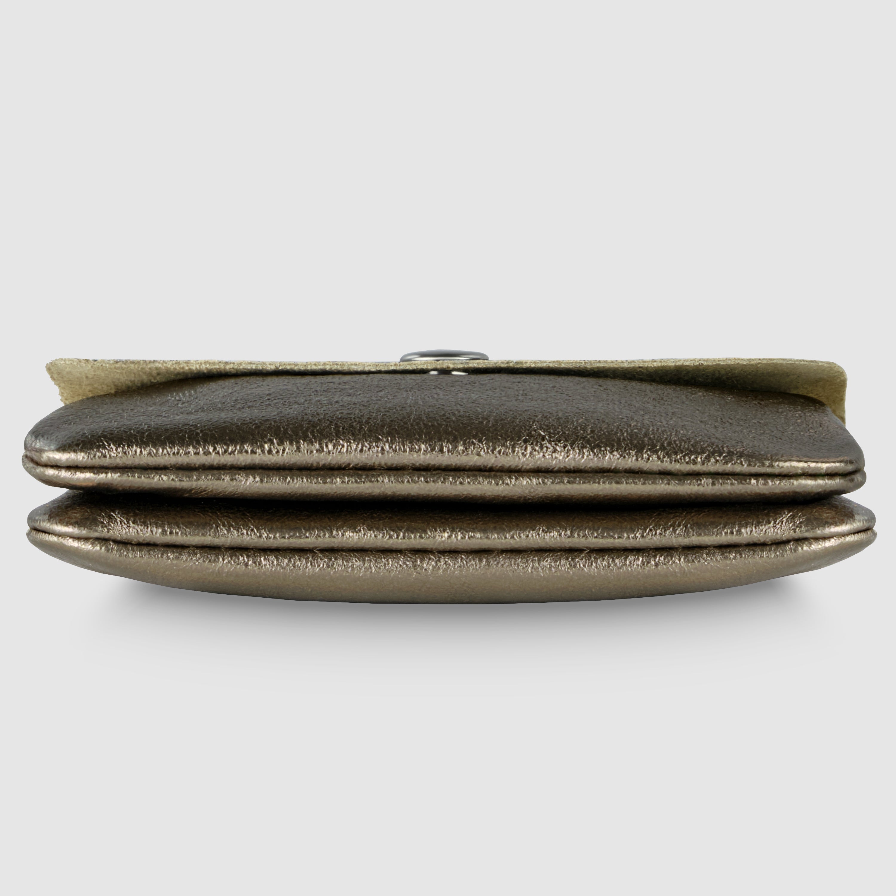 Italian Genuine Metallic Suede Wallet 000350