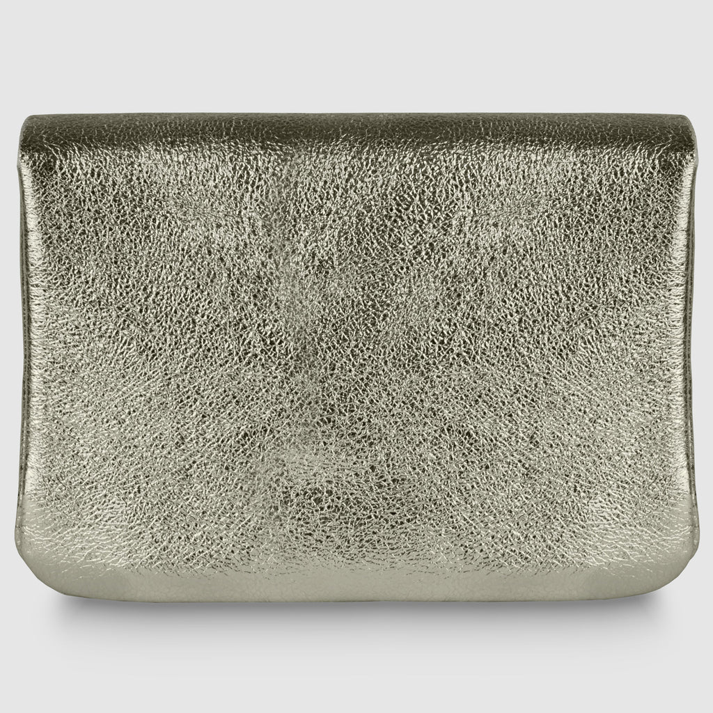 Italian Genuine Metallic Suede Wallet 000350