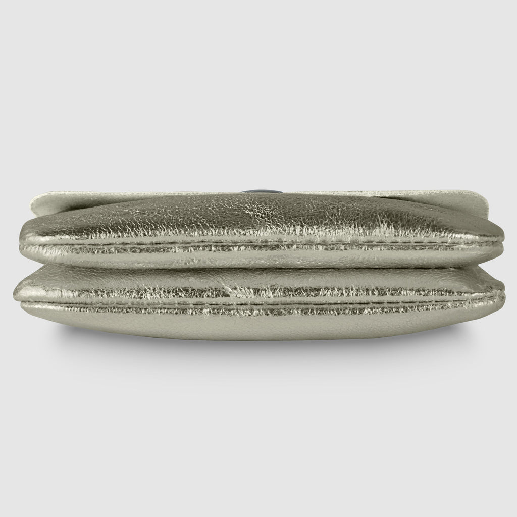 Italian Genuine Metallic Suede Wallet 000350
