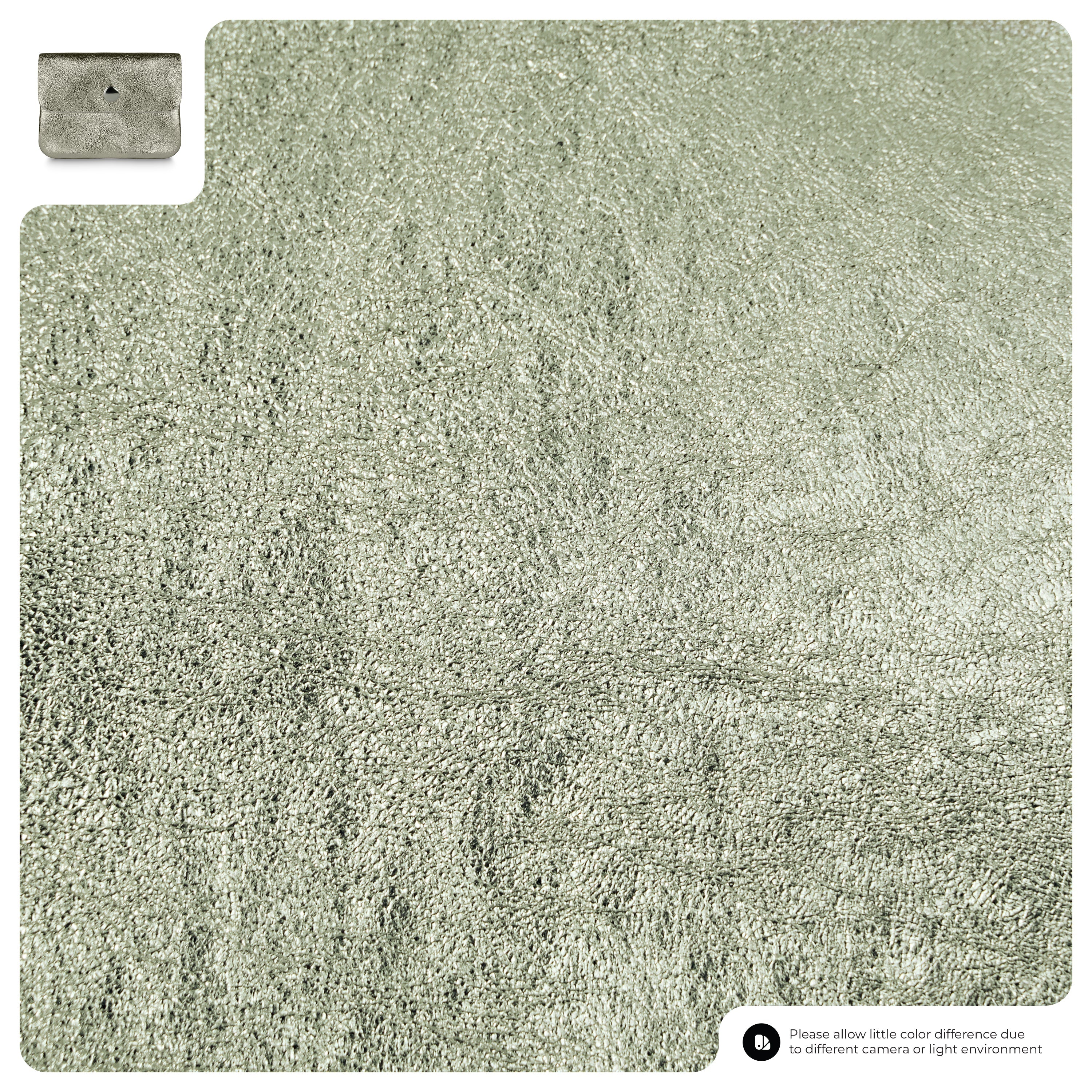 Italian Genuine Metallic Suede Wallet 000350