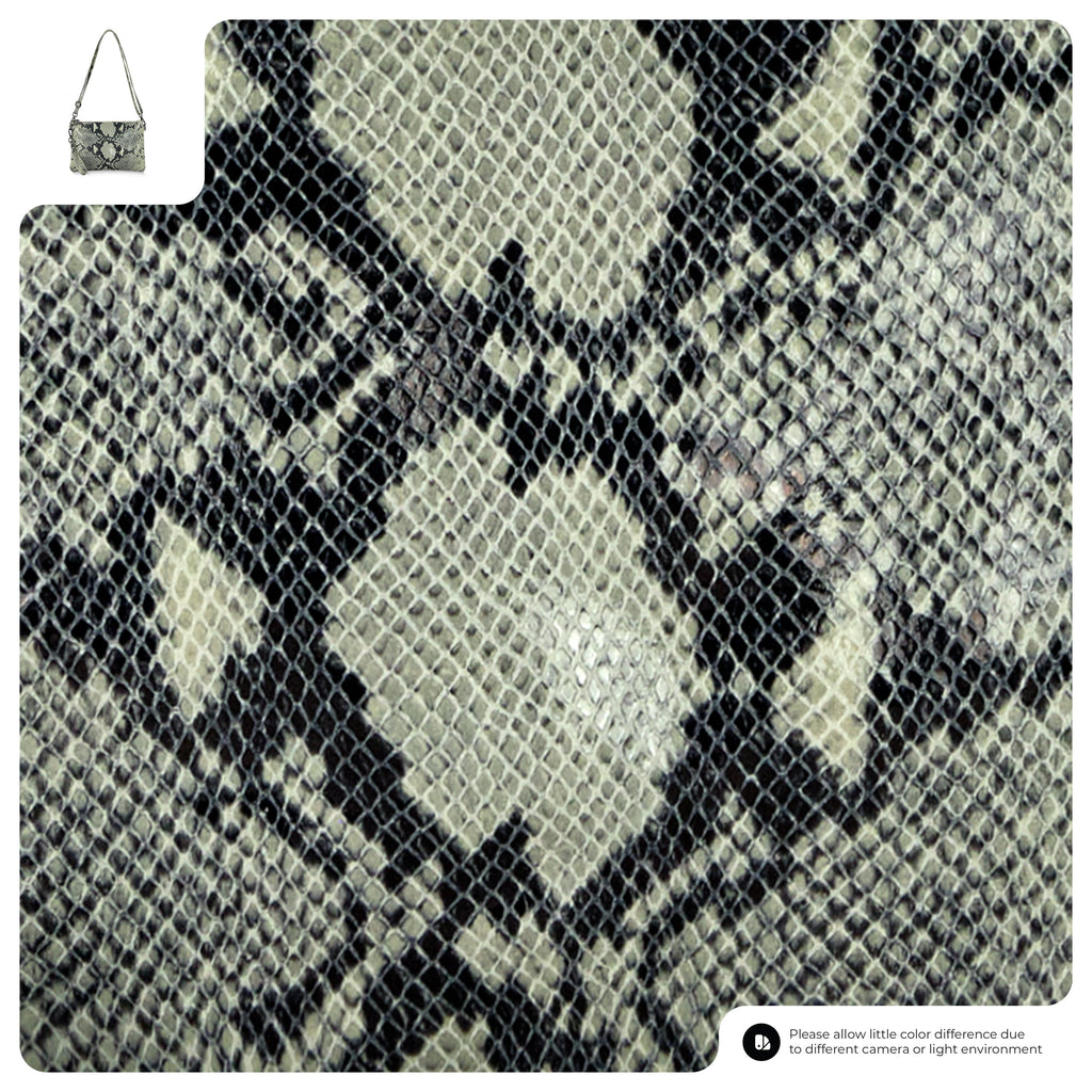 Italian Genuine Python-Print Suede Crossbody Bag 111301