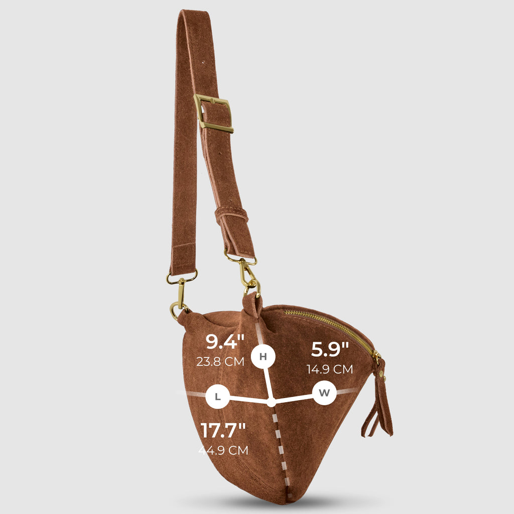 Italian Genuine Suede Crossbody Bag 211955