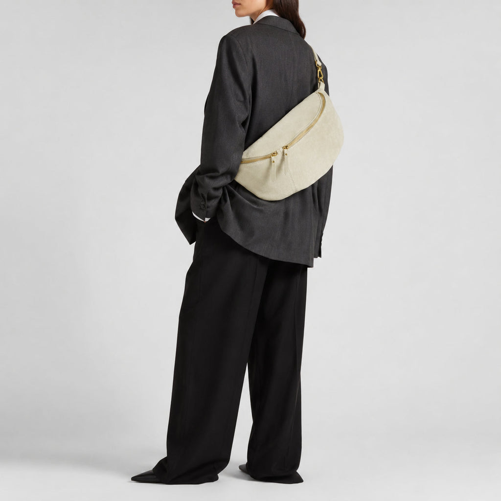 Italian Genuine Suede Crossbody Bag 211955