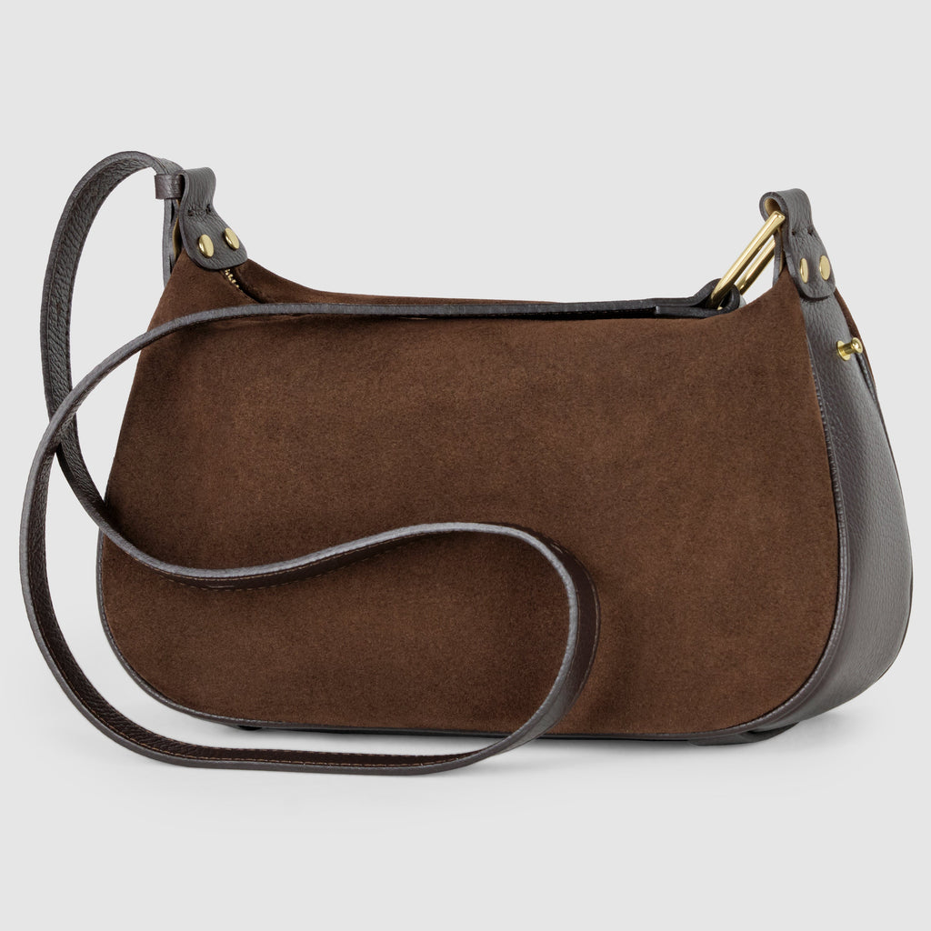 Italian Genuine Suede Crossbody Bag 242265