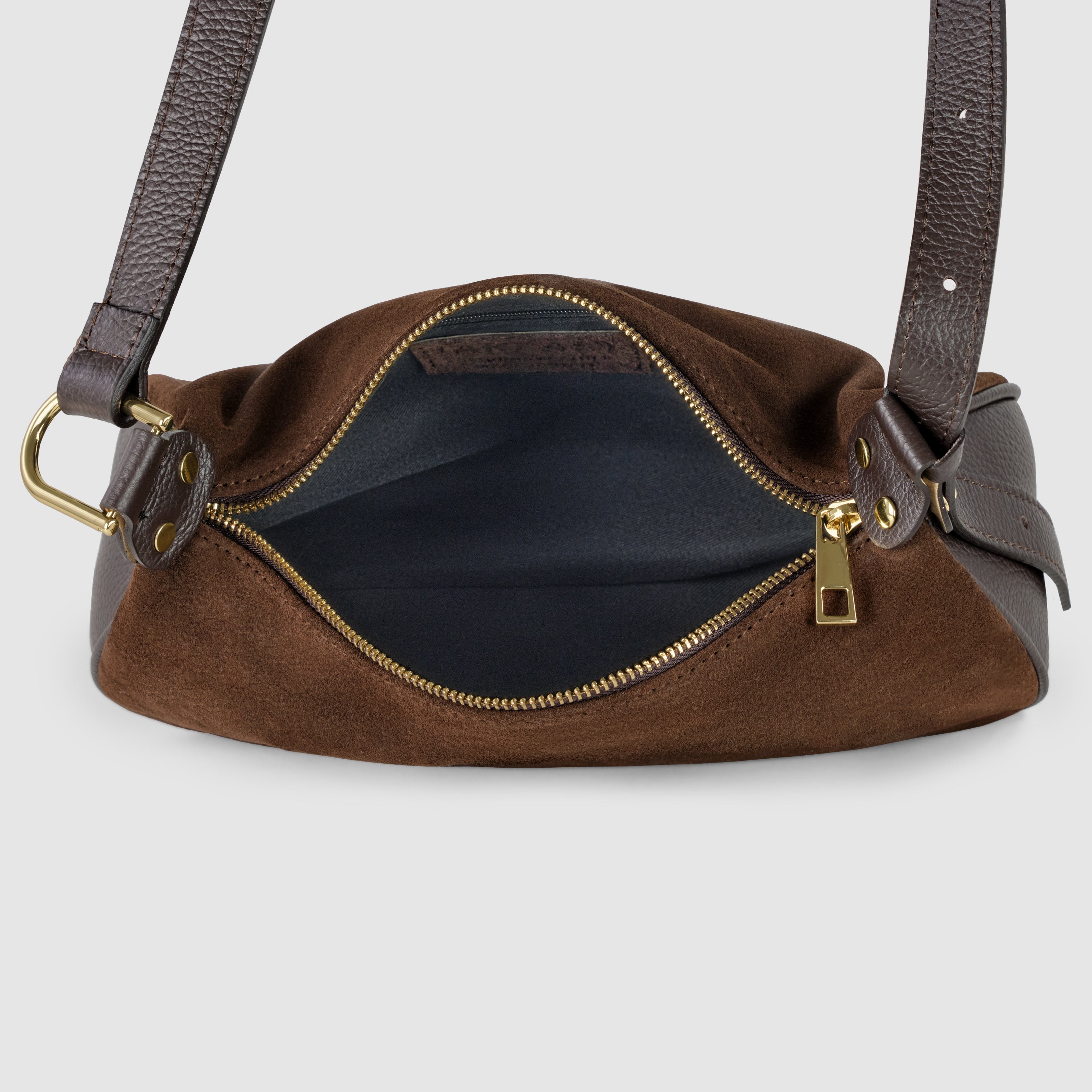 Italian Genuine Suede Crossbody Bag 242265