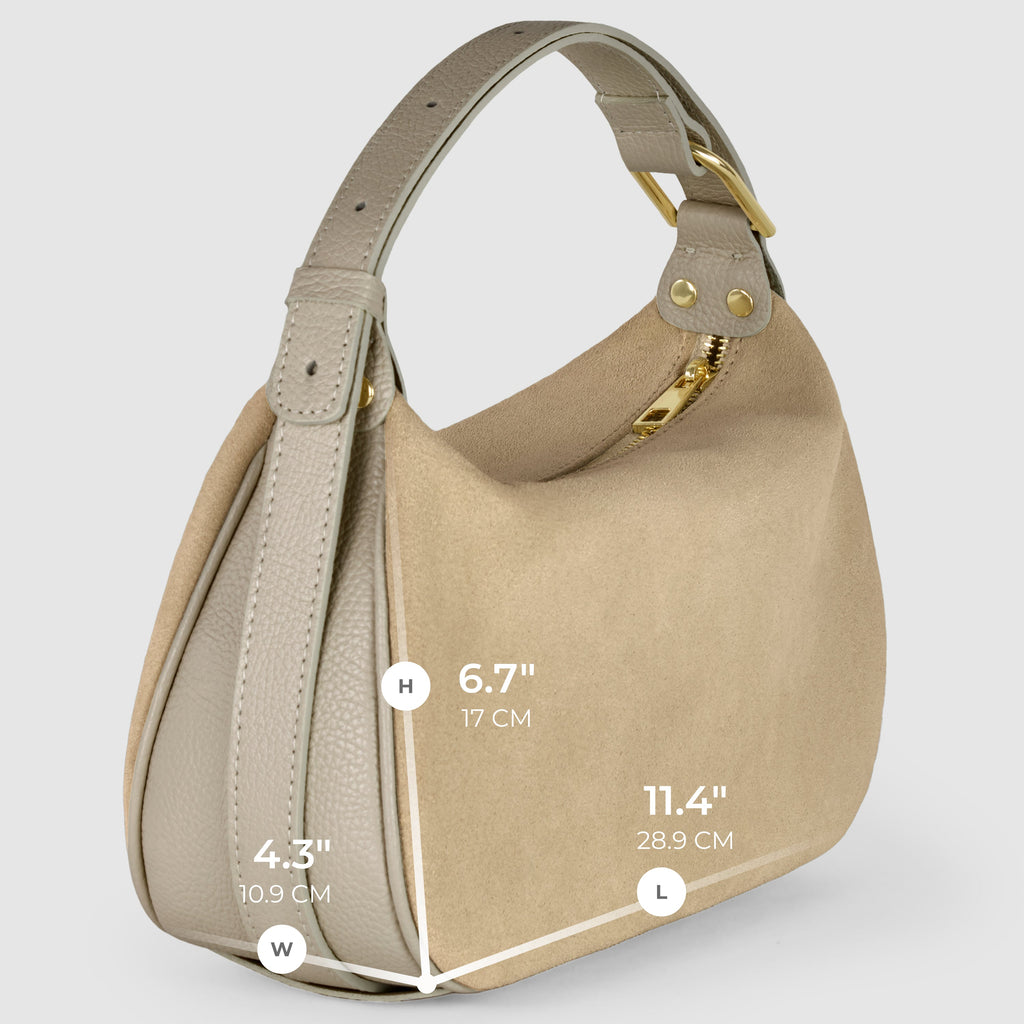 Italian Genuine Suede Crossbody Bag 242265