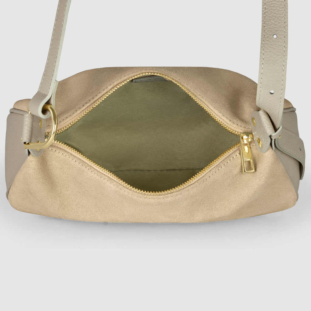 Italian Genuine Suede Crossbody Bag 242265
