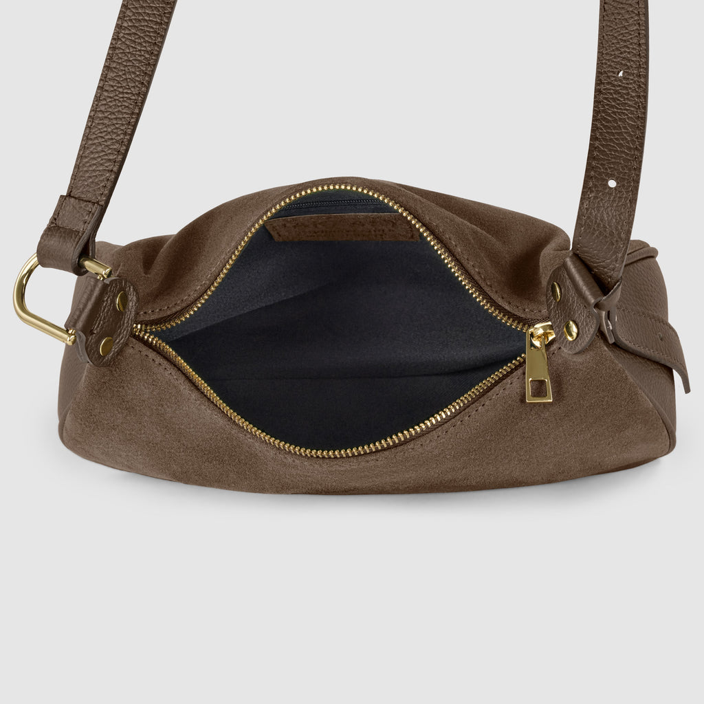 Italian Genuine Suede Crossbody Bag 242265