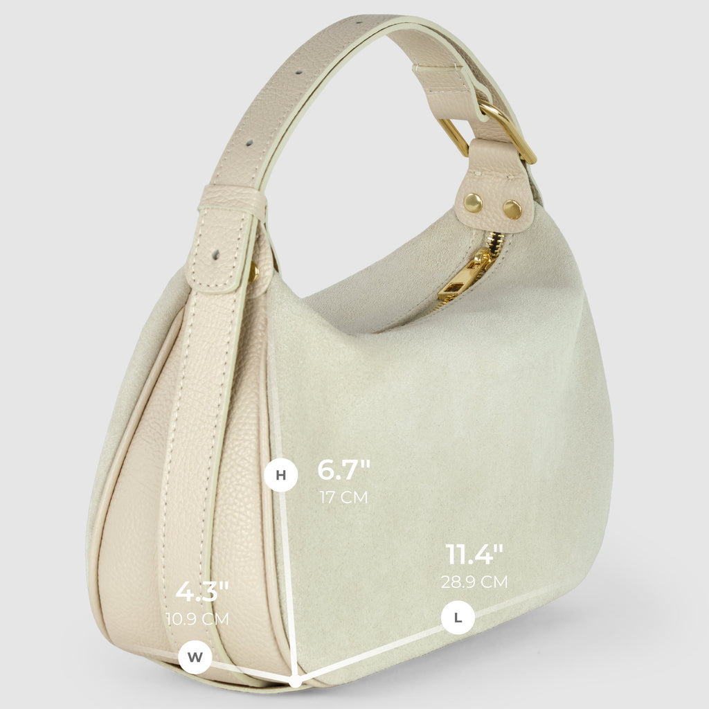 Italian Genuine Suede Crossbody Bag 242265
