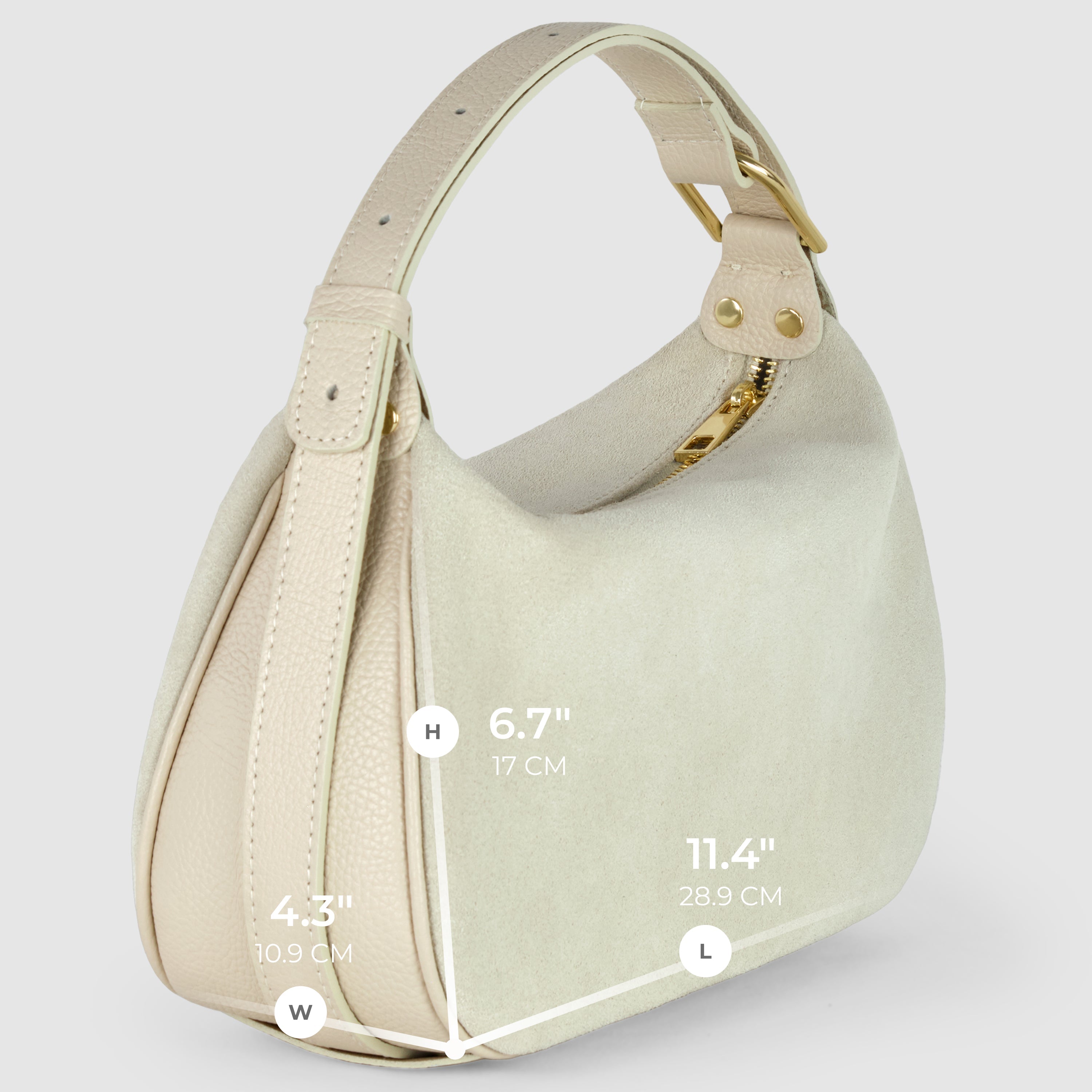 Italian Genuine Suede Crossbody Bag 242265
