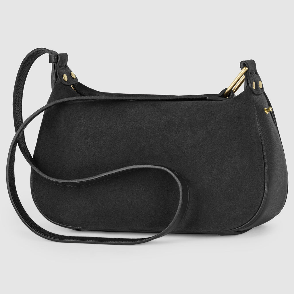 Italian Genuine Suede Crossbody Bag 242265