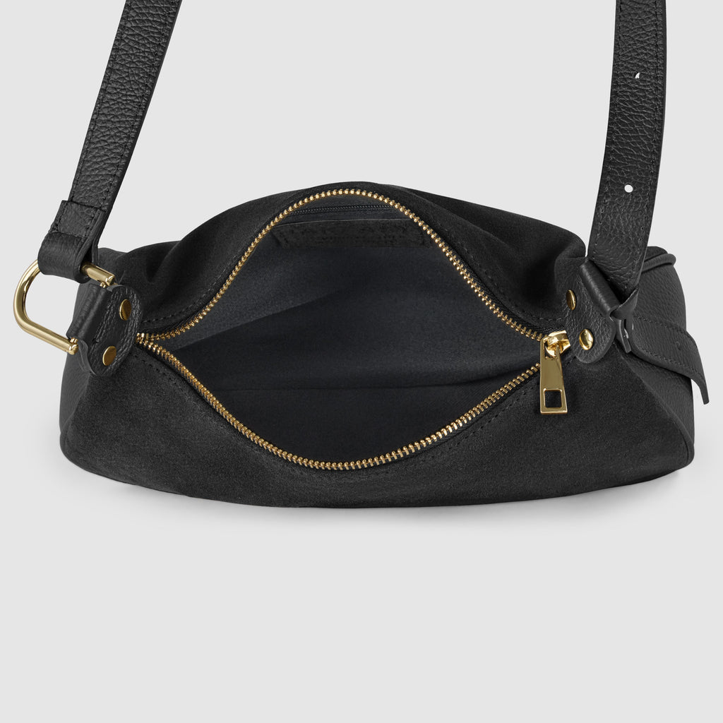 Italian Genuine Suede Crossbody Bag 242265