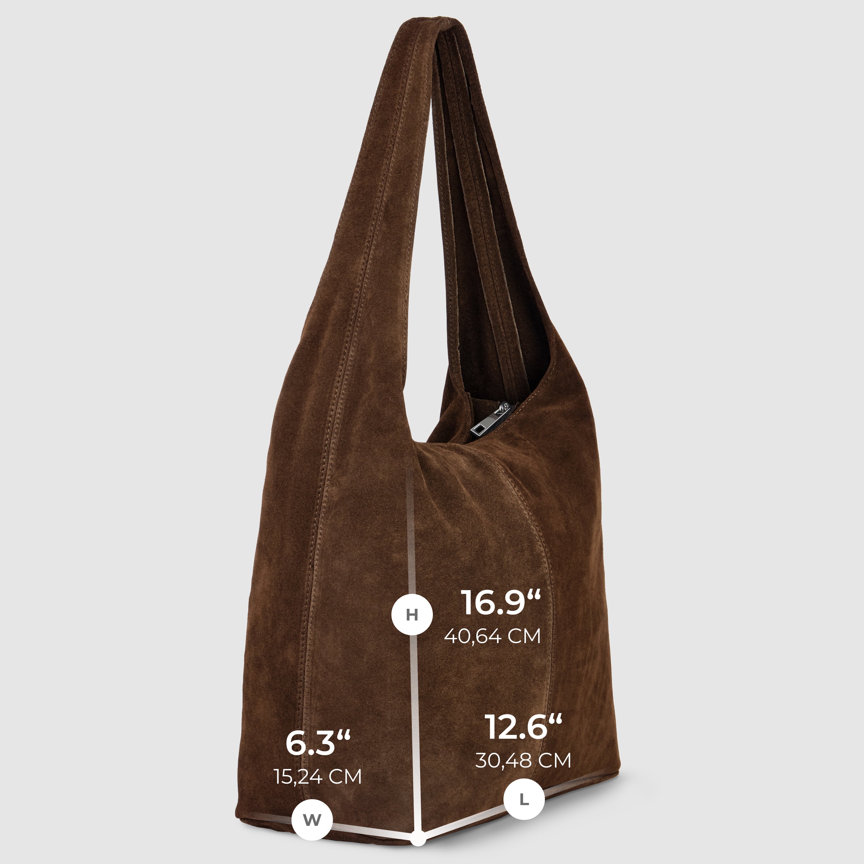 Italian Genuine Suede Hobo Bag 011943
