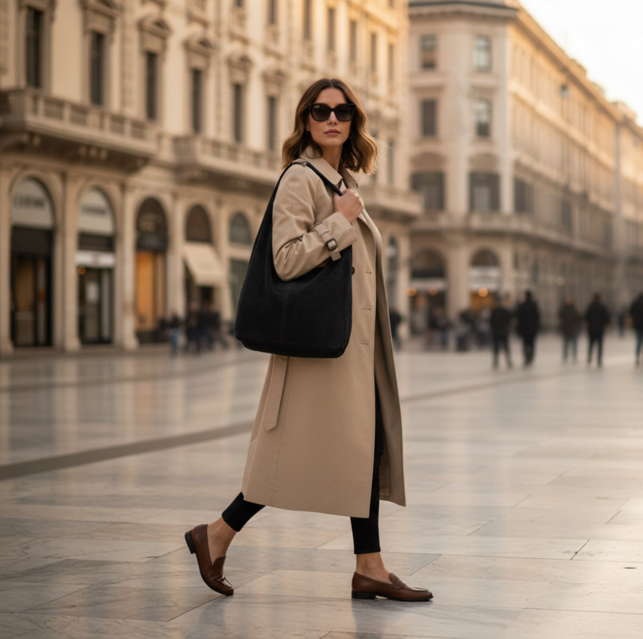 Italian Genuine Suede Hobo Bag 011943