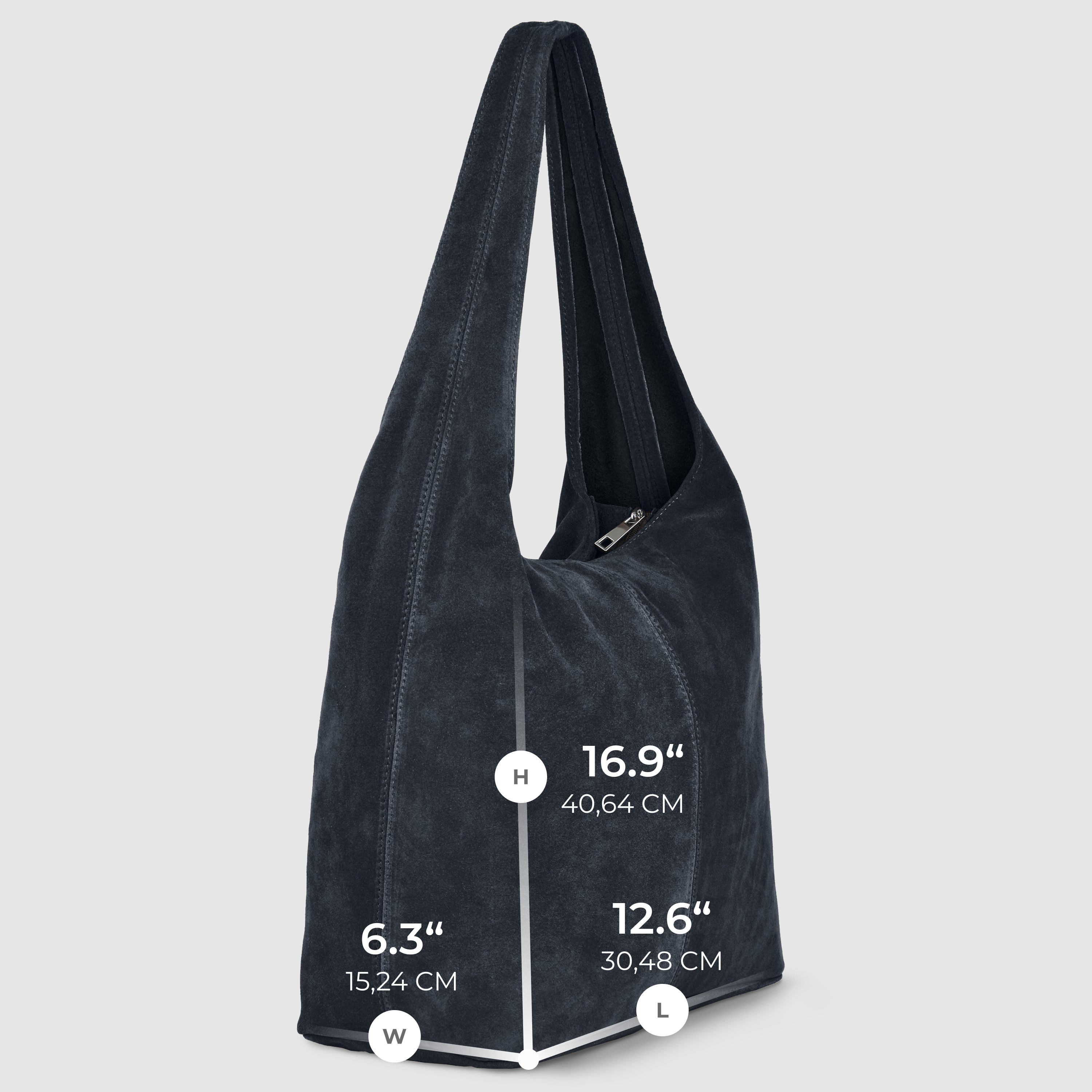 Italian Genuine Suede Hobo Bag 011943