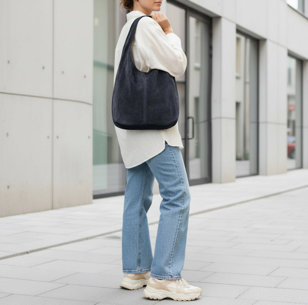Italian Genuine Suede Hobo Bag 011943