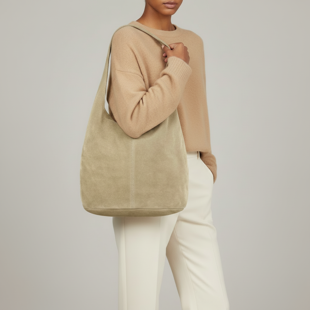 Italian Genuine Suede Hobo Bag 011943