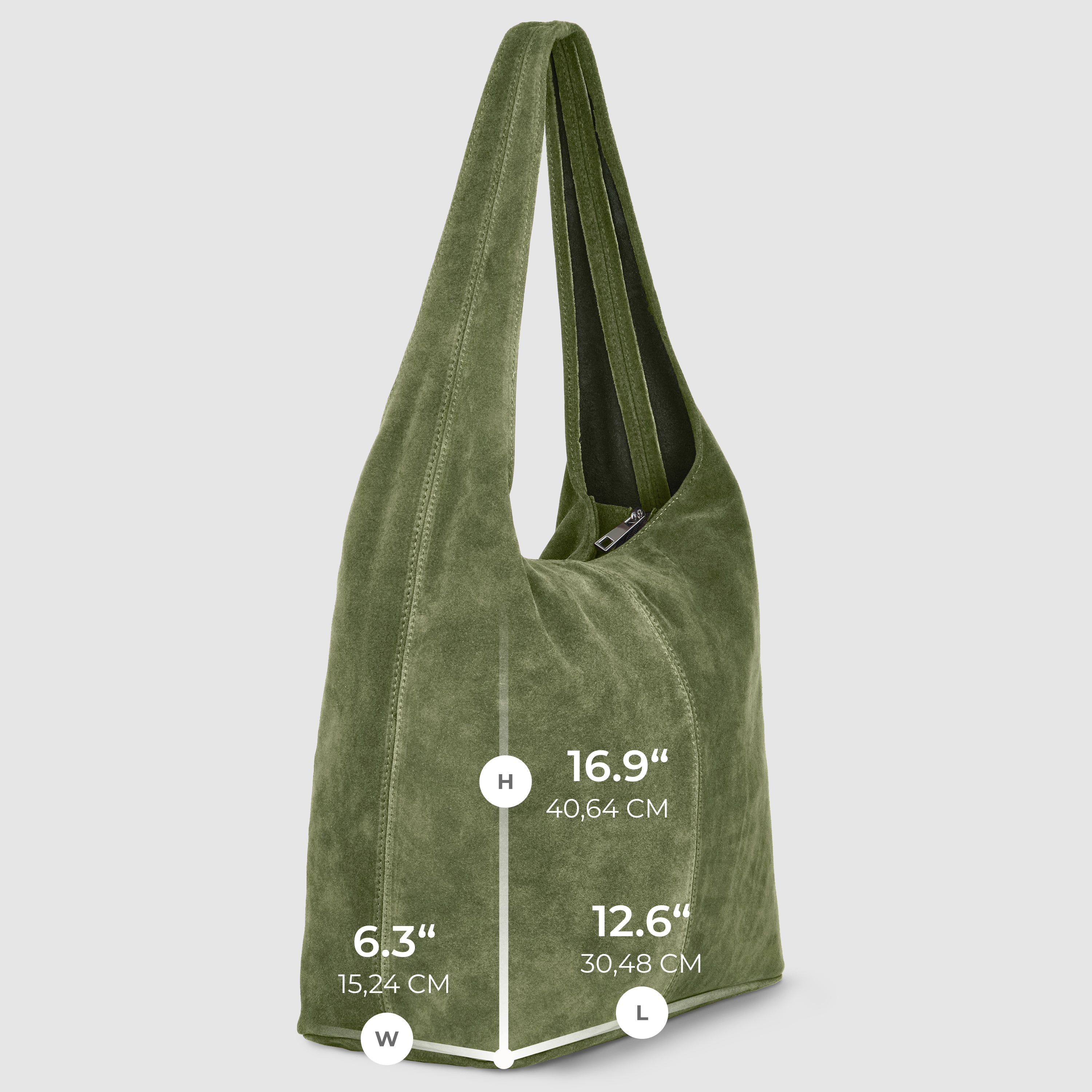 Italian Genuine Suede Hobo Bag 011943
