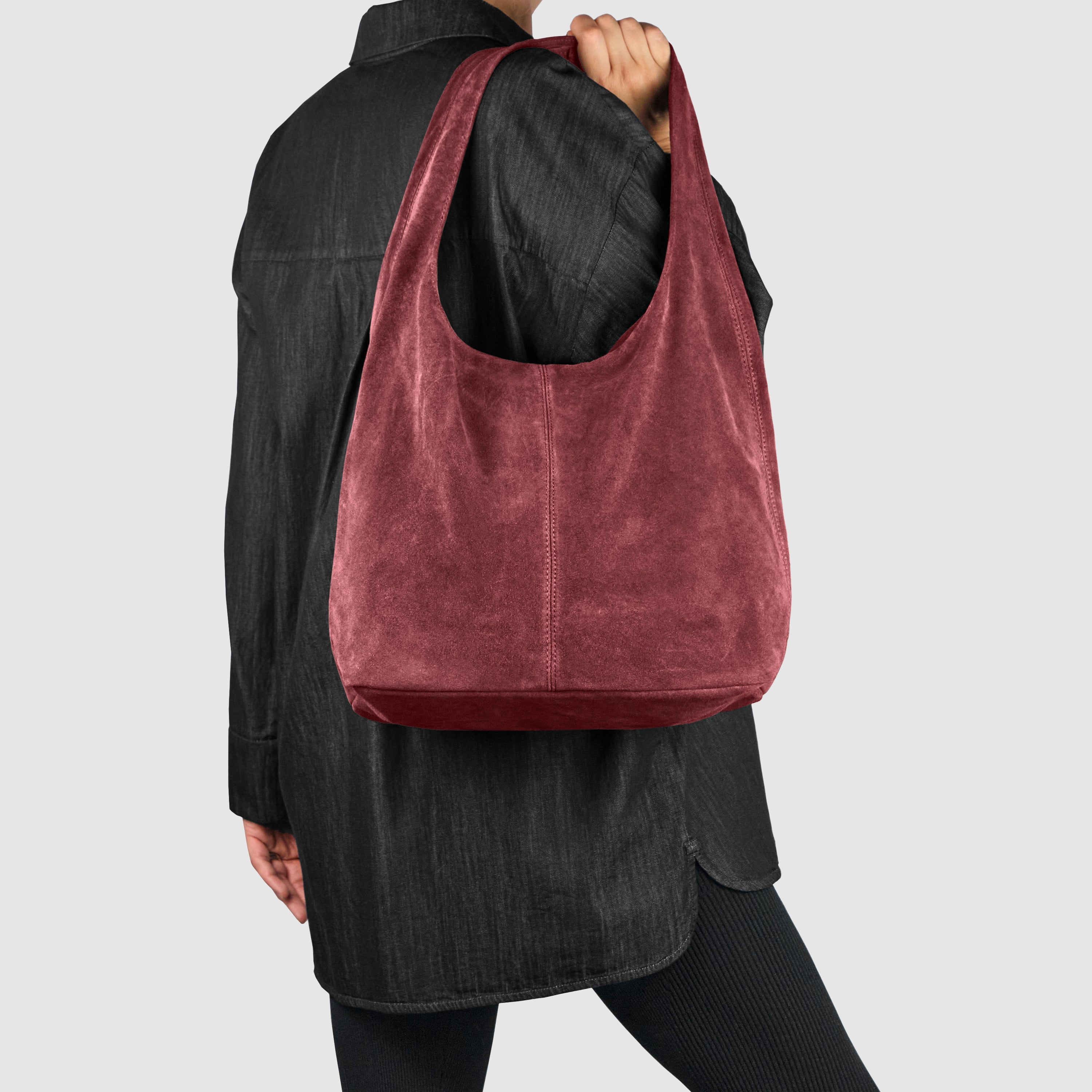 Italian Genuine Suede Hobo Bag 011943
