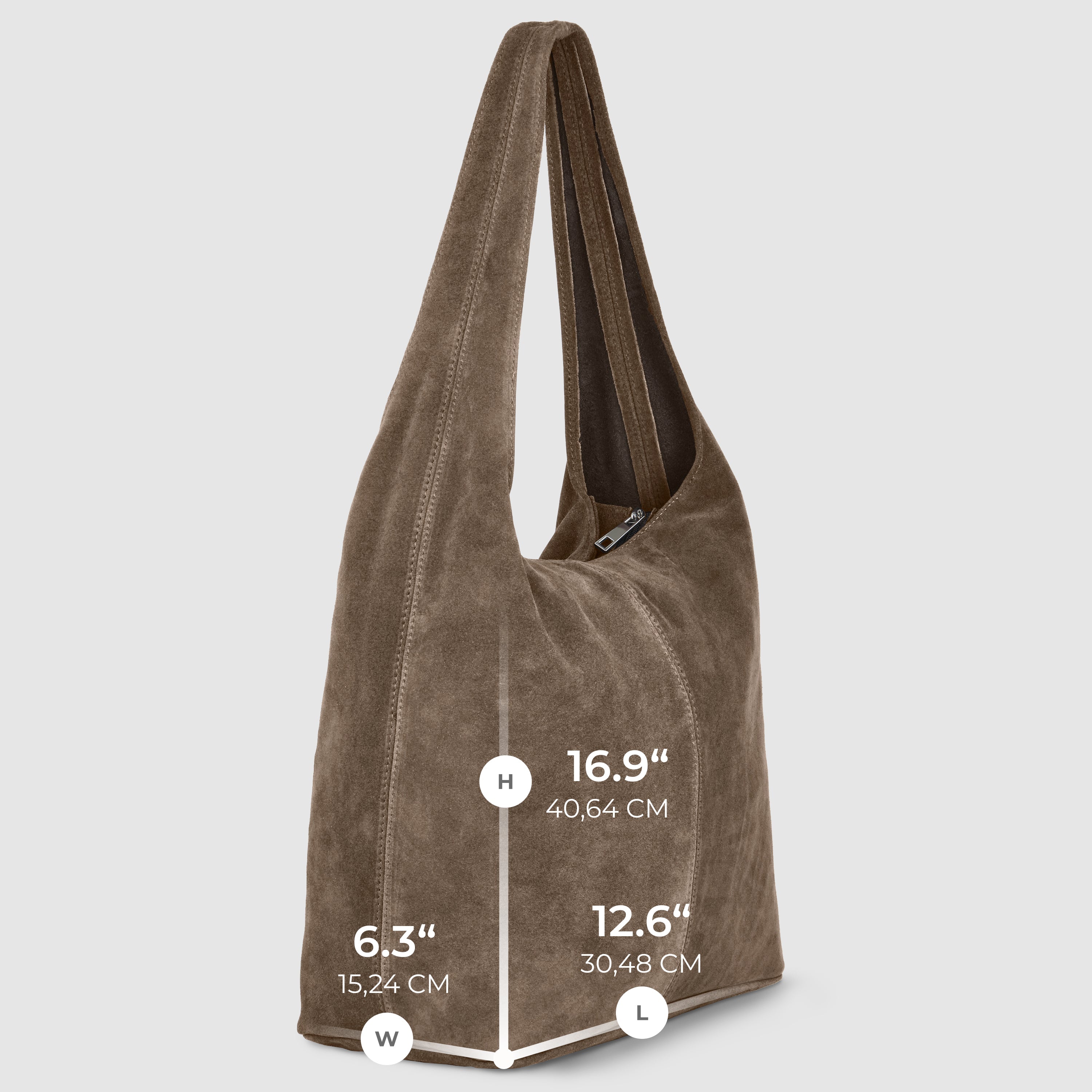 Italian Genuine Suede Hobo Bag 011943