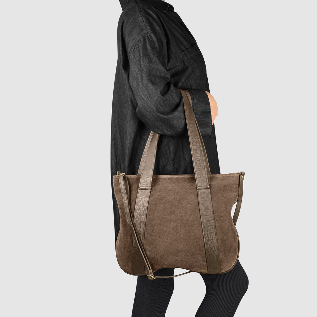 Italian Genuine Suede Tote Bag 282613