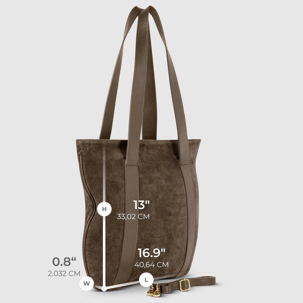 Italian Genuine Suede Tote Bag 282613
