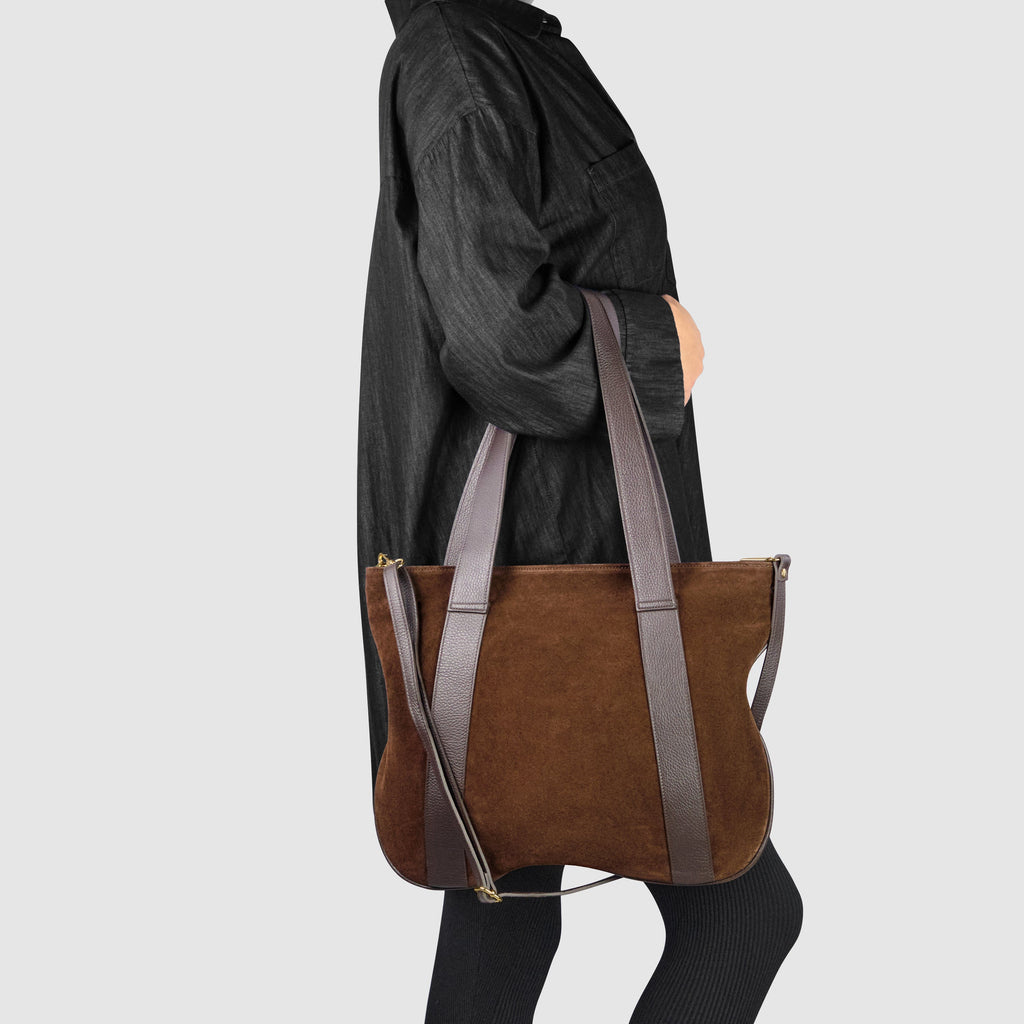 Italian Genuine Suede Tote Bag 282613
