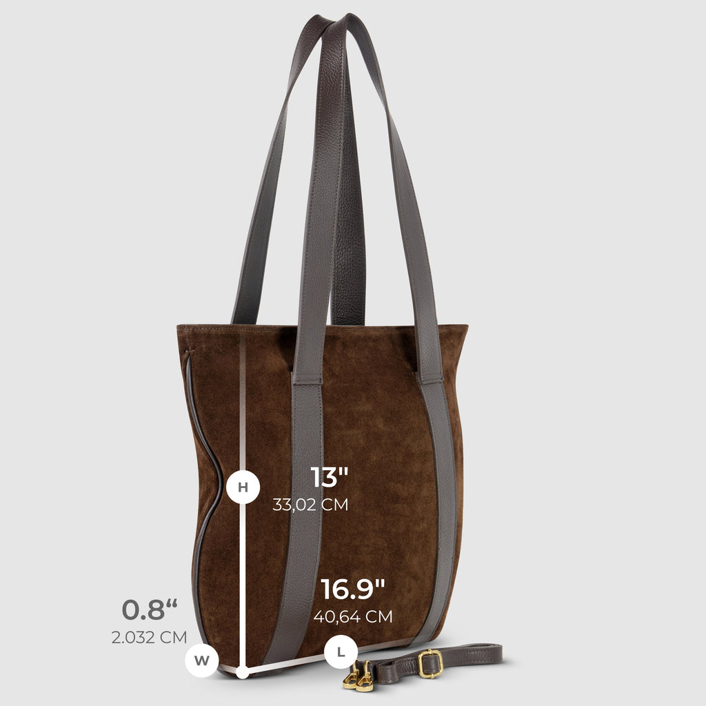 Italian Genuine Suede Tote Bag 282613