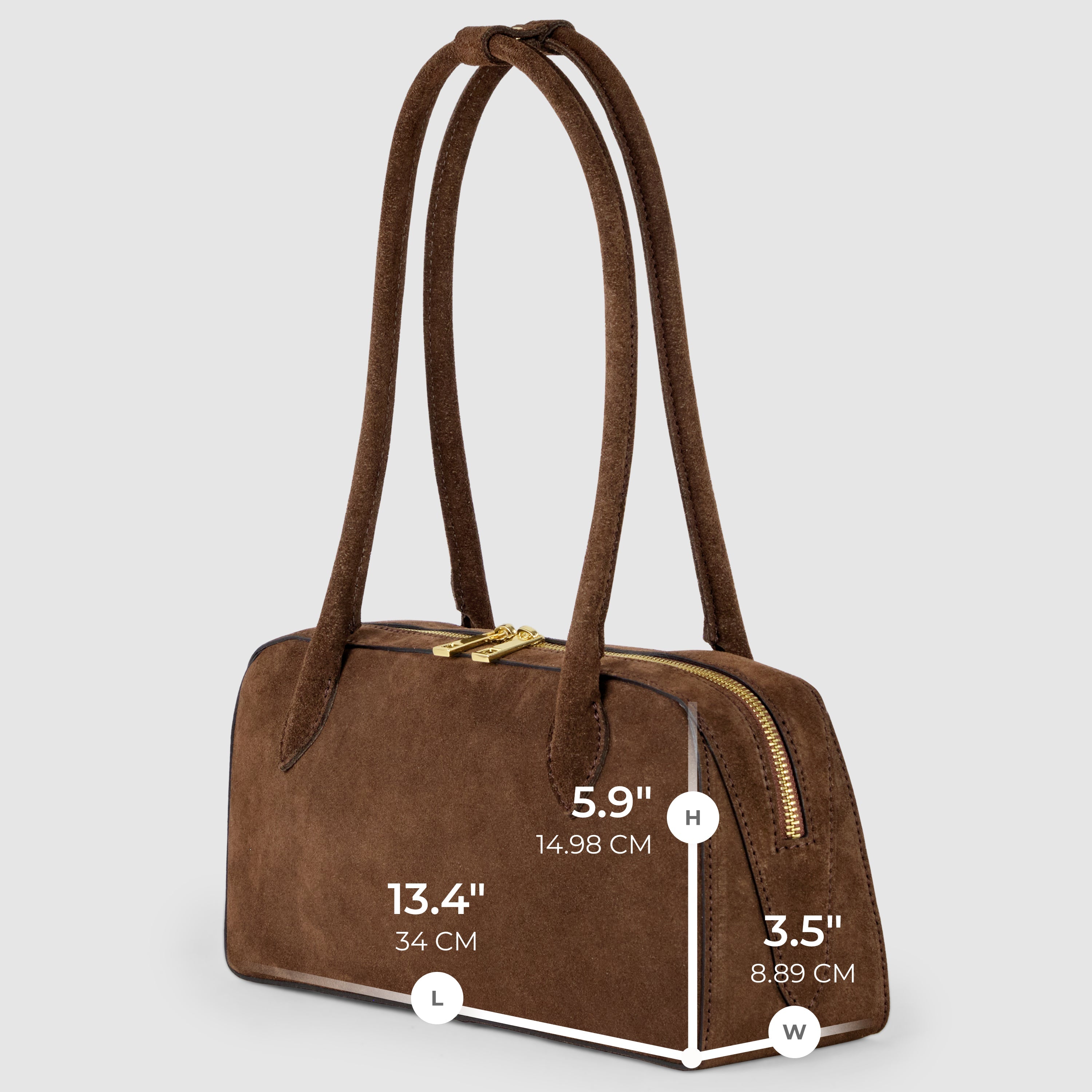 Italian Genuine Suede Shoulder Bag 272511