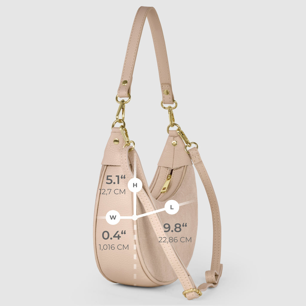 Italian Genuine Suede & Calf Leather Shoulder Bag 222024