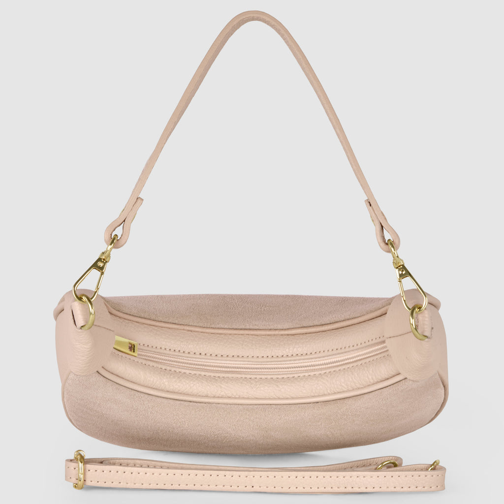 Italian Genuine Suede & Calf Leather Shoulder Bag 222024