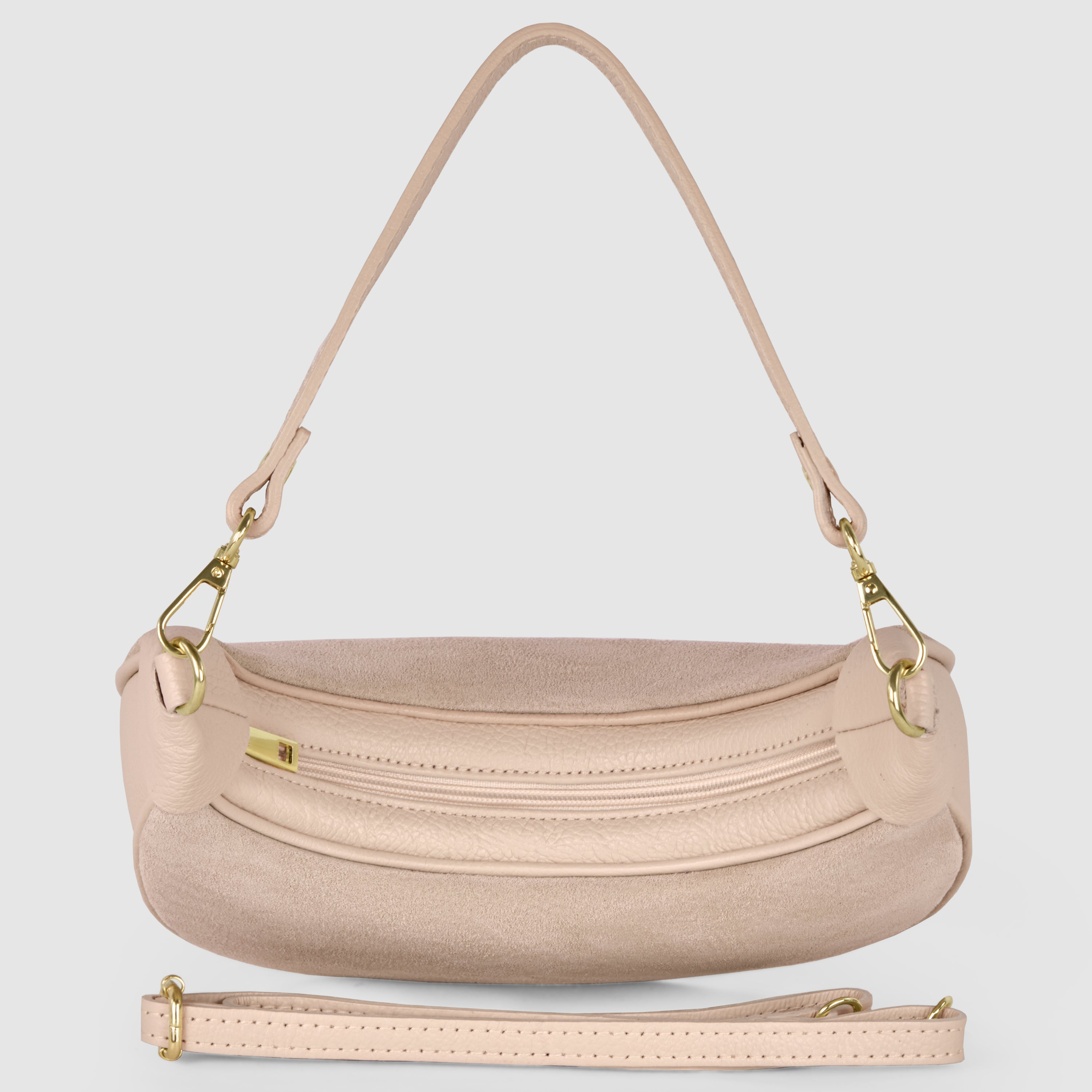 Italian Genuine Suede & Calf Leather Shoulder Bag 222024