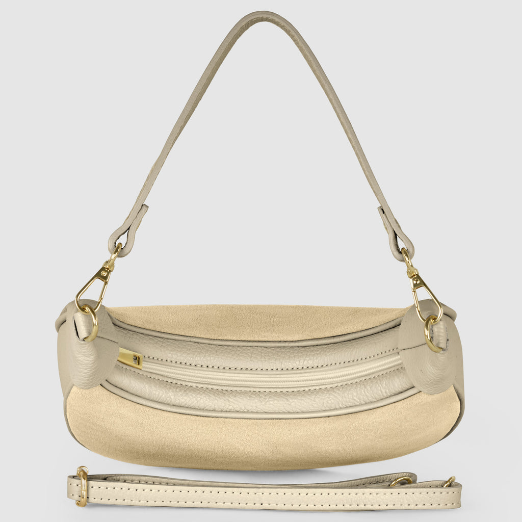 Italian Genuine Suede & Calf Leather Shoulder Bag 222024