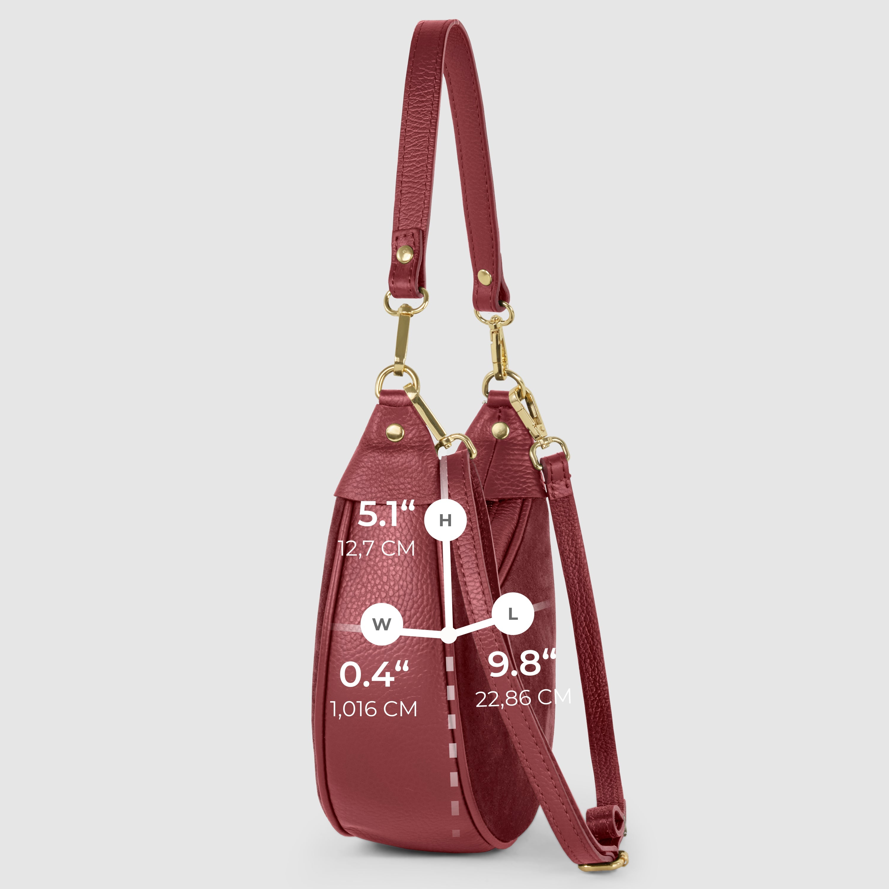 Italian Genuine Suede & Calf Leather Shoulder Bag 222024