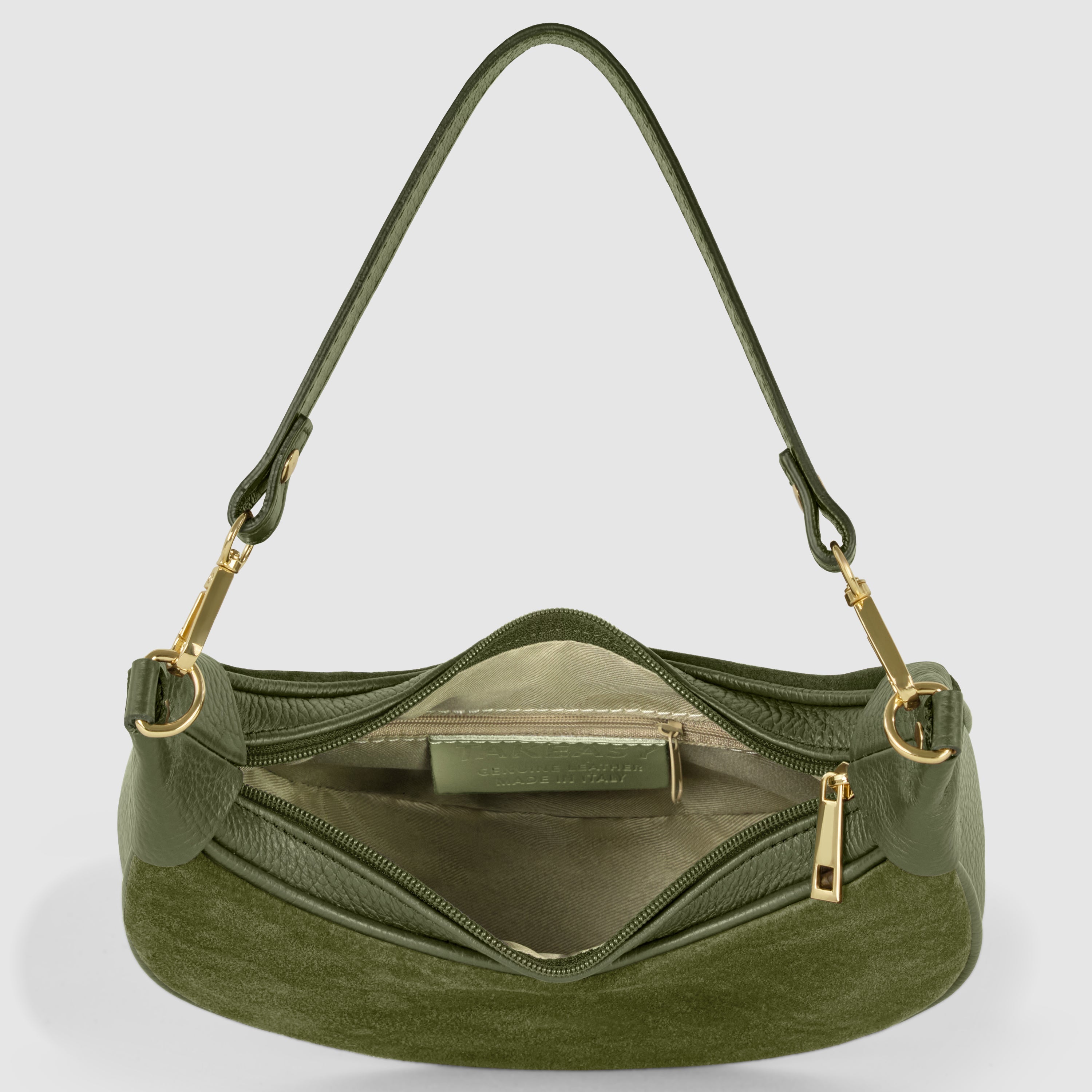 Italian Genuine Suede & Calf Leather Shoulder Bag 222024