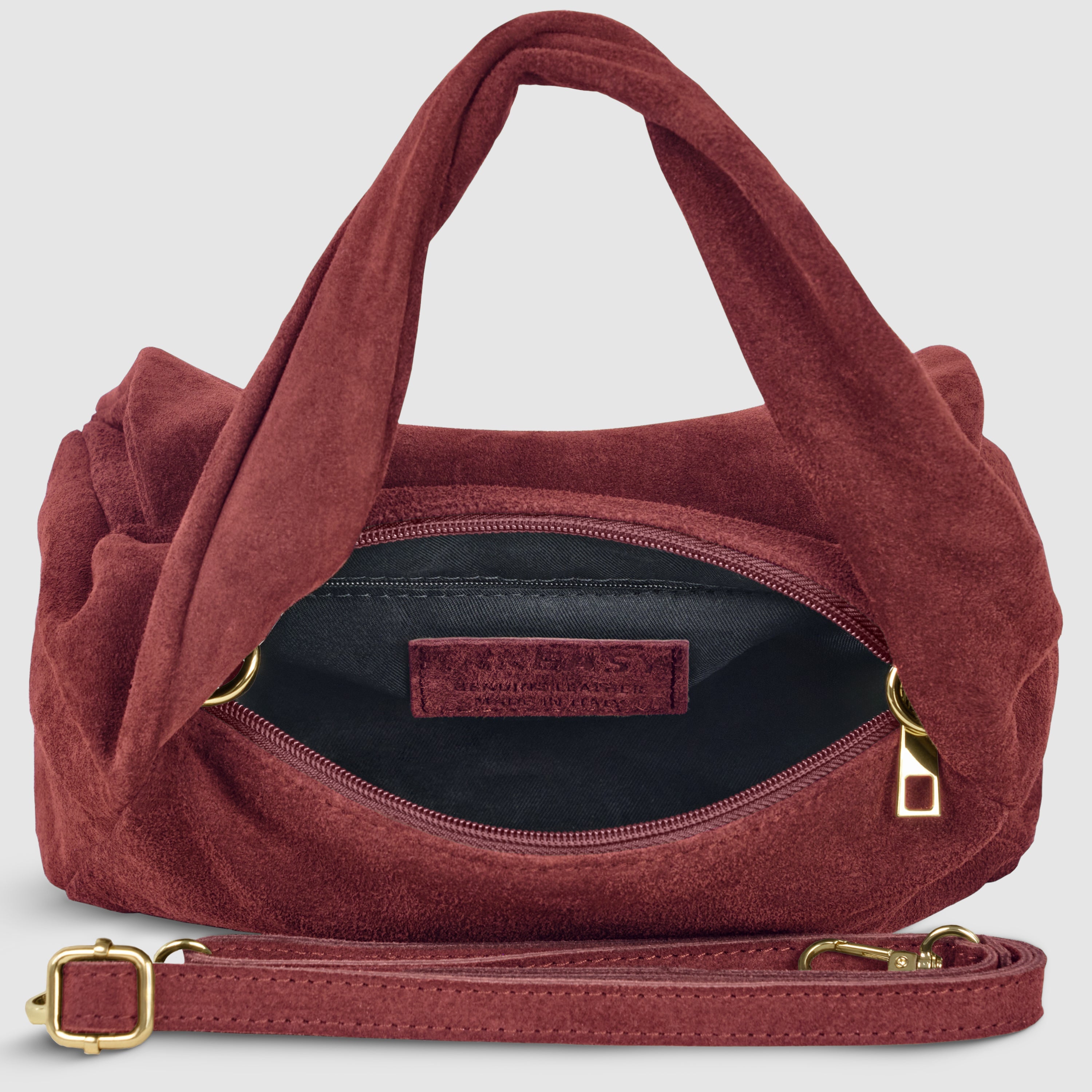 Italian Genuine Suede Top-Handle Bag 262495