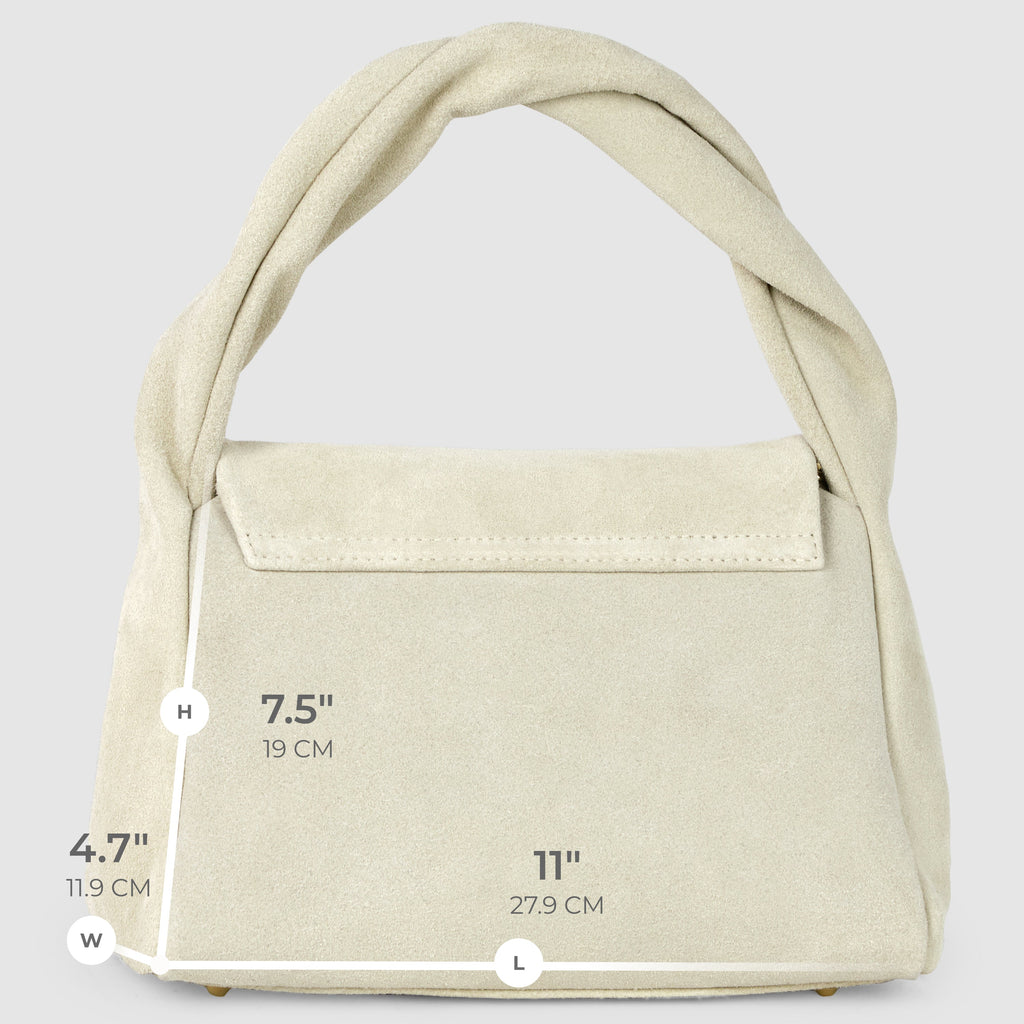 Italian Genuine Suede Top-Handle Bag 262495