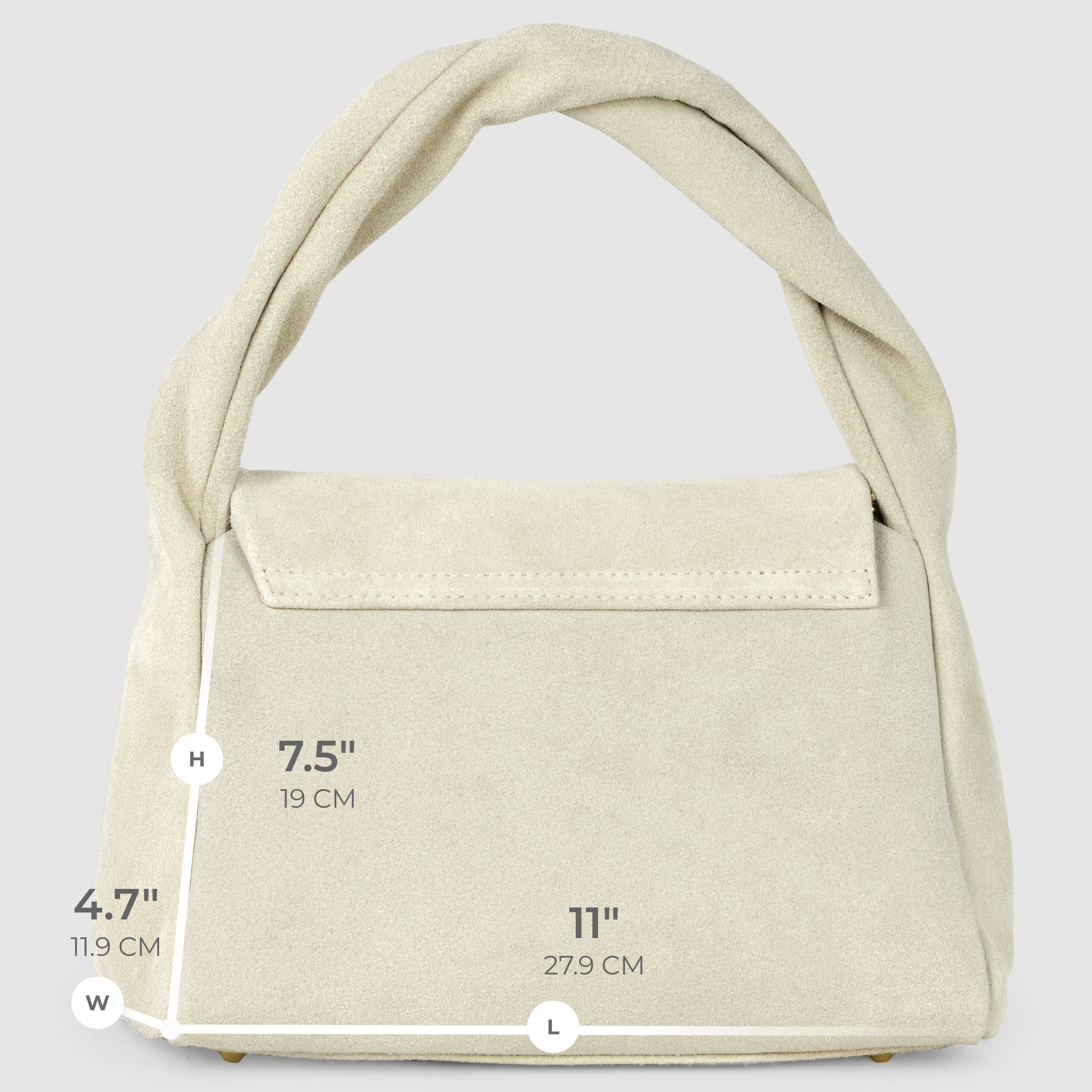 Italian Genuine Suede Top-Handle Bag 262495