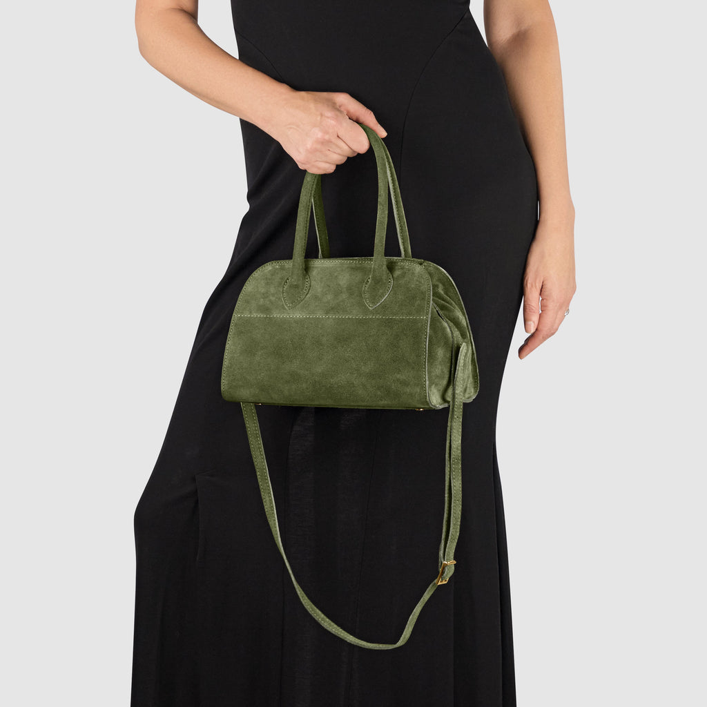 Italian Genuine Suede Top-Handle Bag 302811