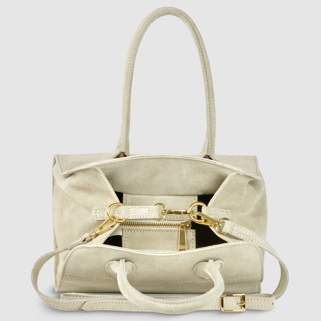 Italian Genuine Suede Top-Handle Bag 302811