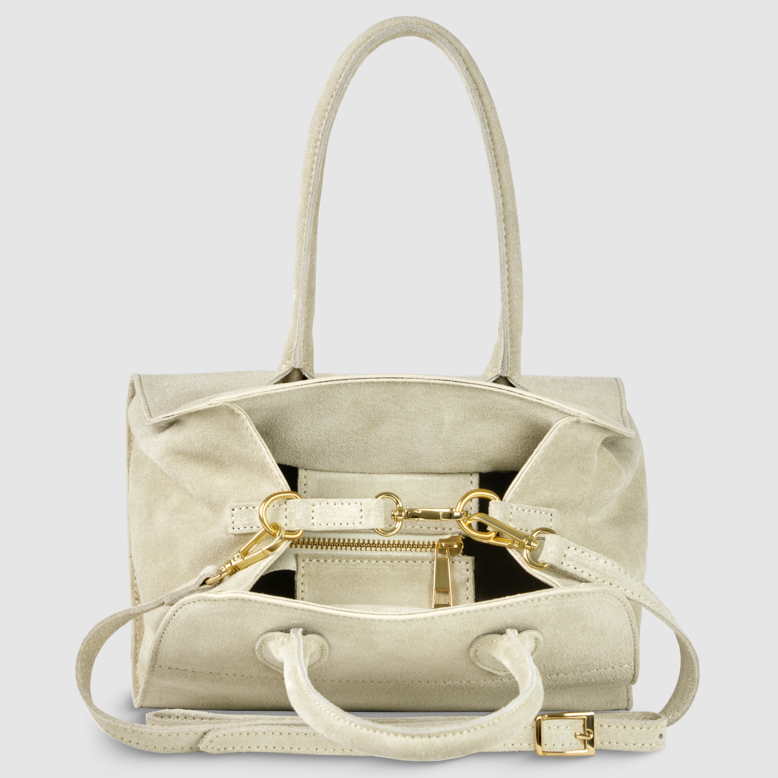 Italian Genuine Suede Top-Handle Bag 302811