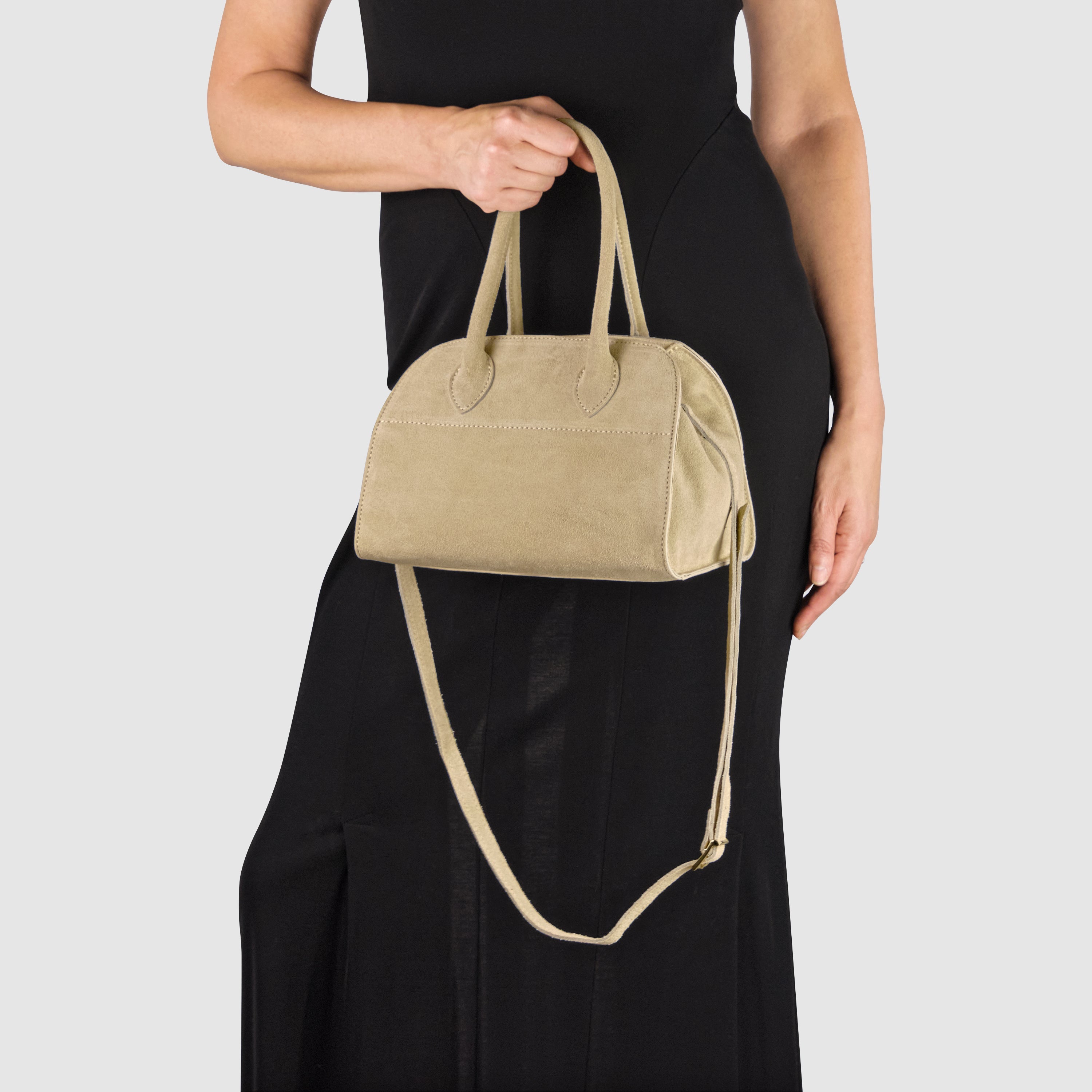 Italian Genuine Suede Top-Handle Bag 302811